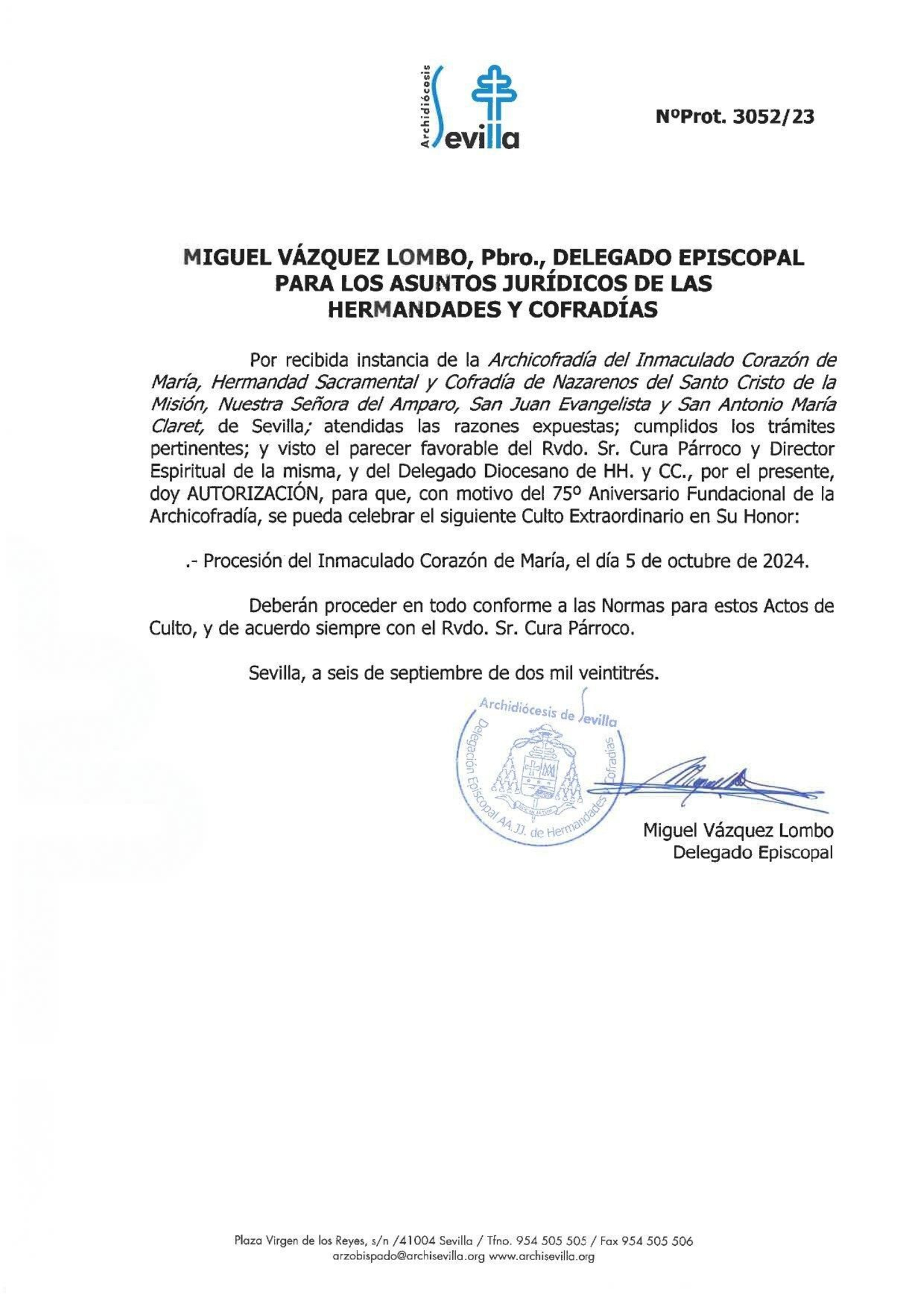 Documento de aprobación de la salida extraordinaria