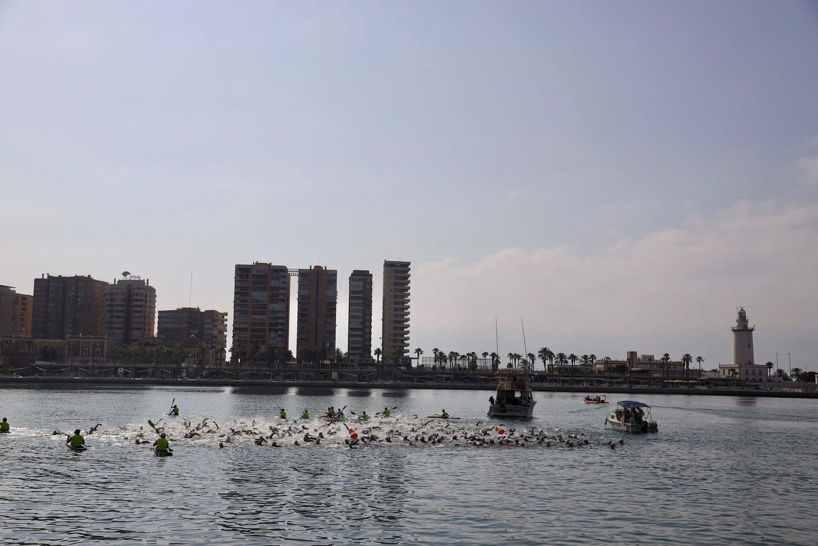 La Travesía a Nado del puerto de Málaga, en fotos