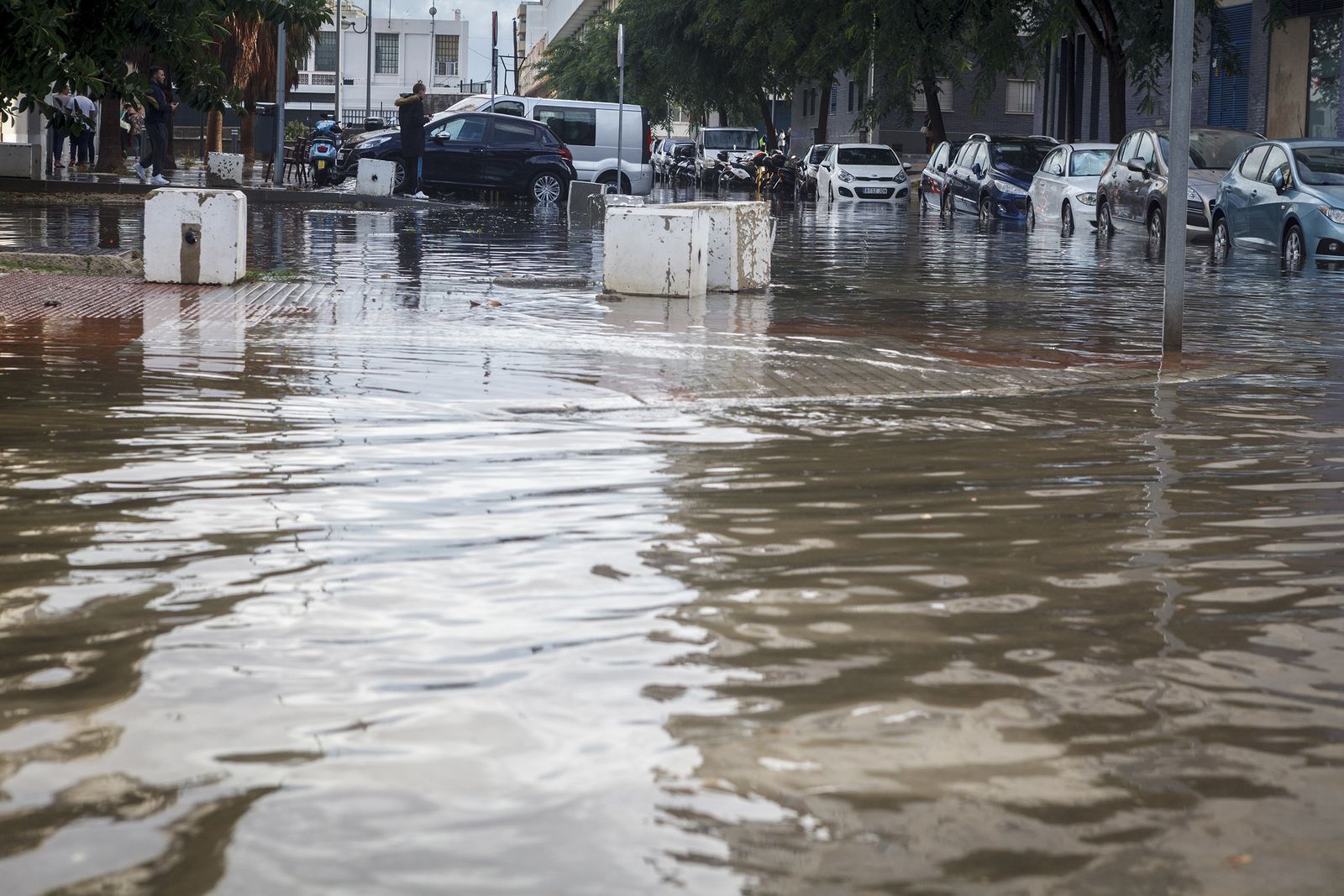 Los efectos de la tromba de agua en Cádiz