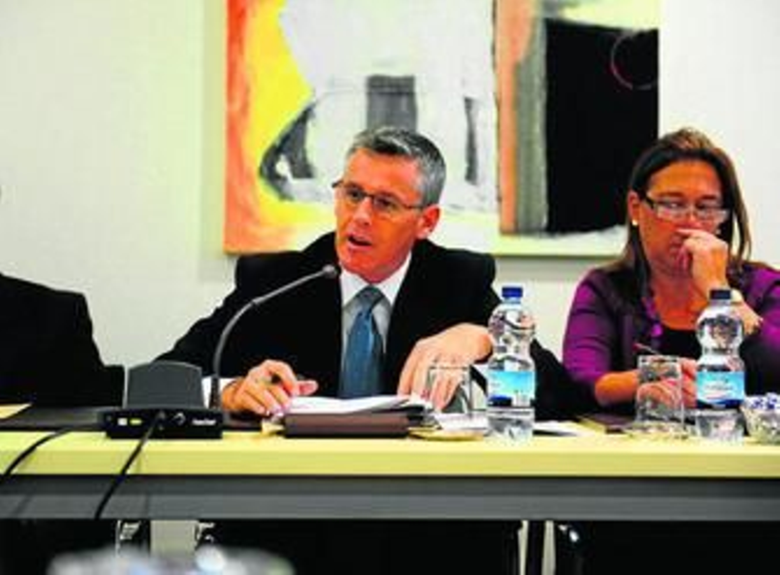 Javier Cano y Mayte Mas, en uno de los últimos plenos.