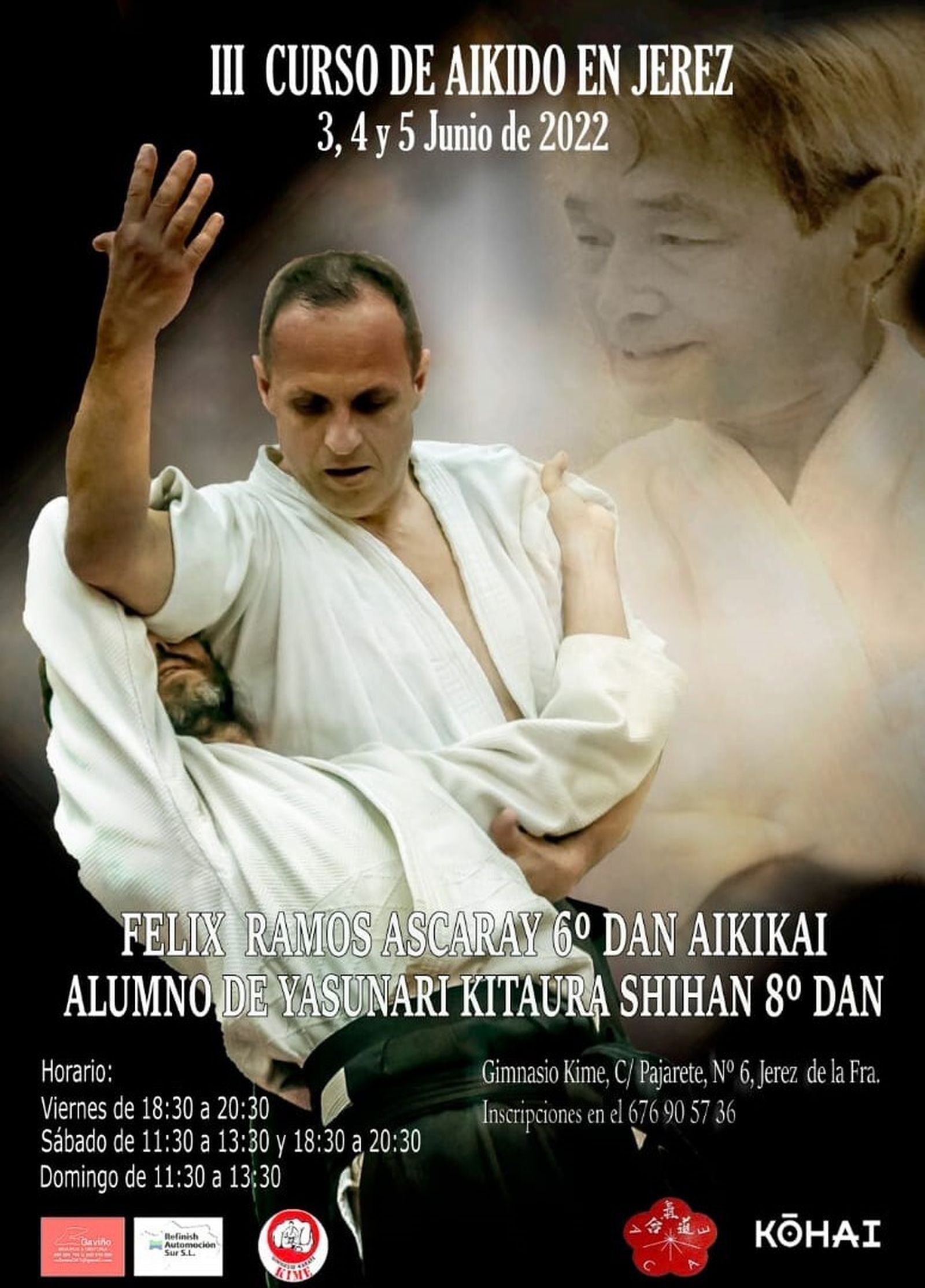 Cartel del Curso de Aikido en Jerez.