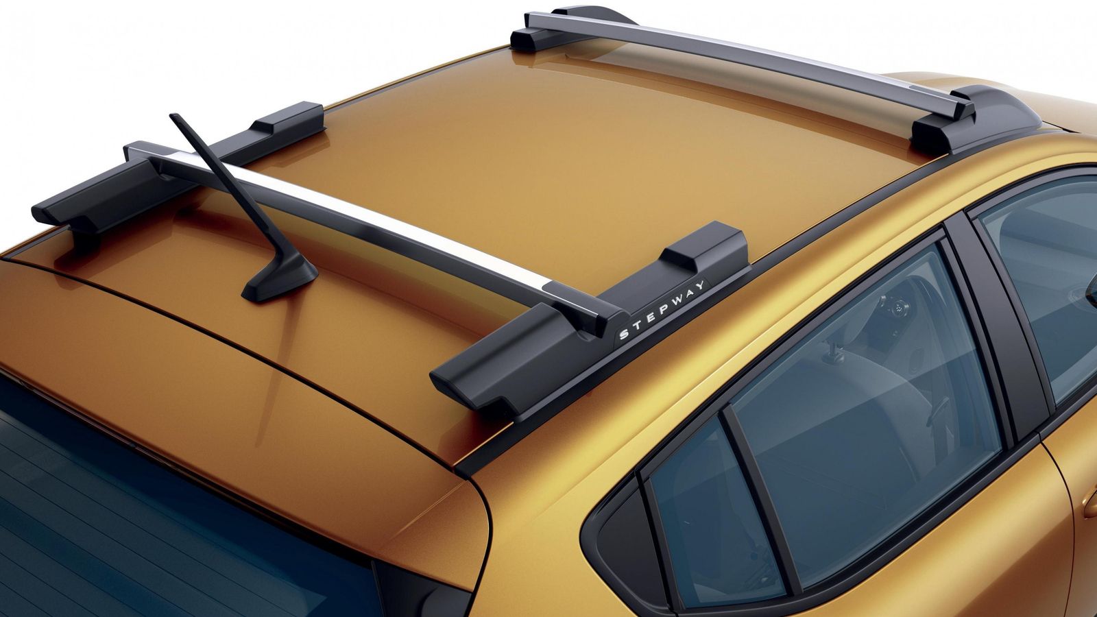 Ingeniosa aportación de las barras del techo del Stepway: situando parte de la barra longitudinal de modo transversal se consigue disponer de una baca.