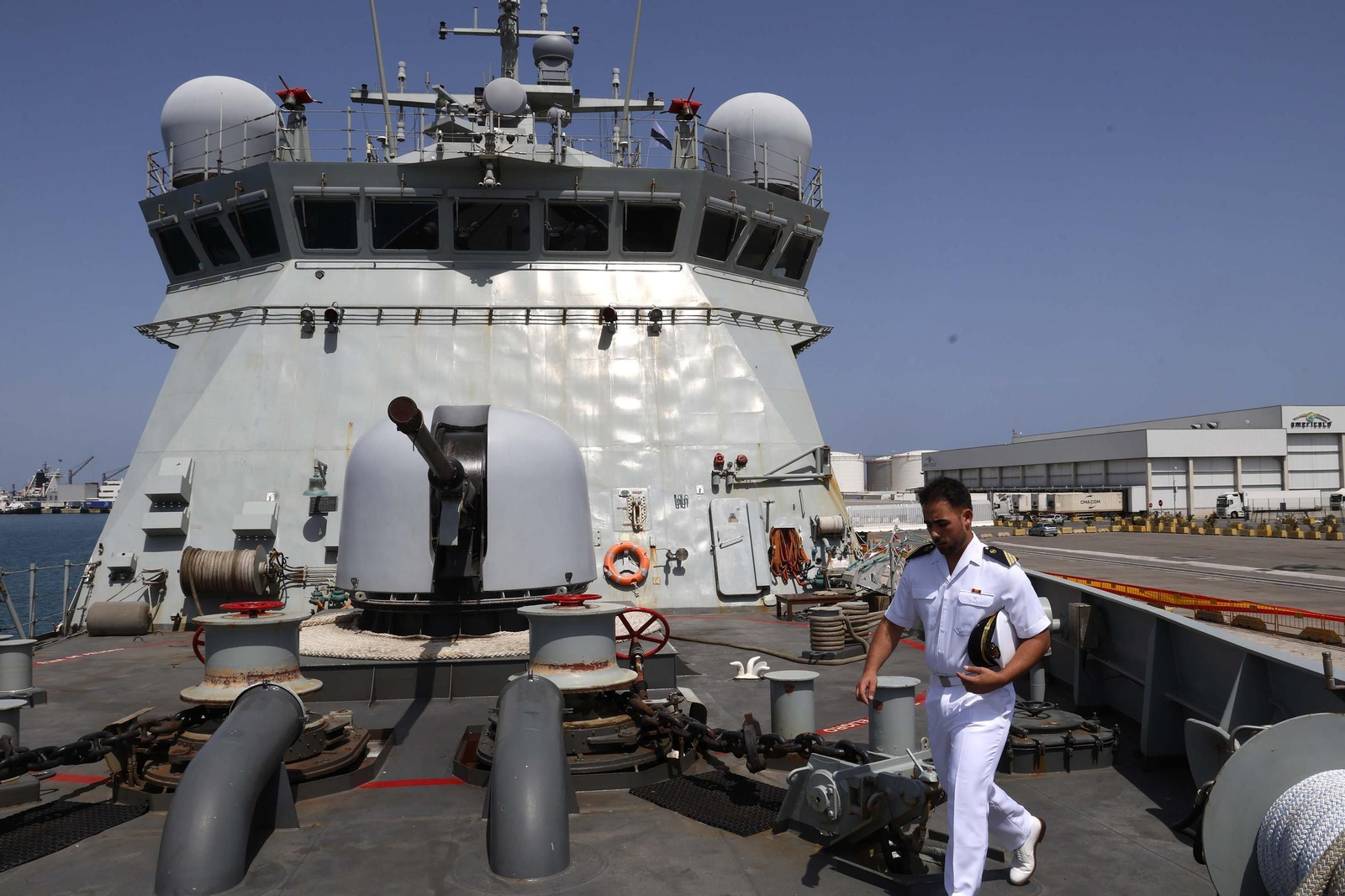 Las fotografías de la visita del buque de la Armada "Furor" al Puerto de Algeciras