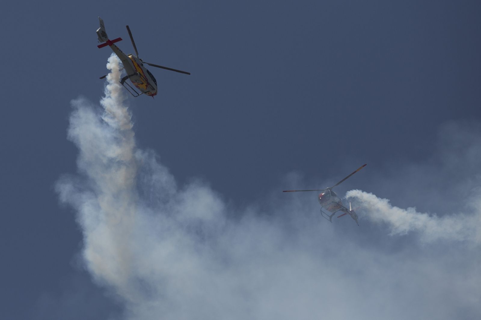 Las fotos de la exhibición de los helicópteros del Ejército del Aire en el Tajo en Ronda