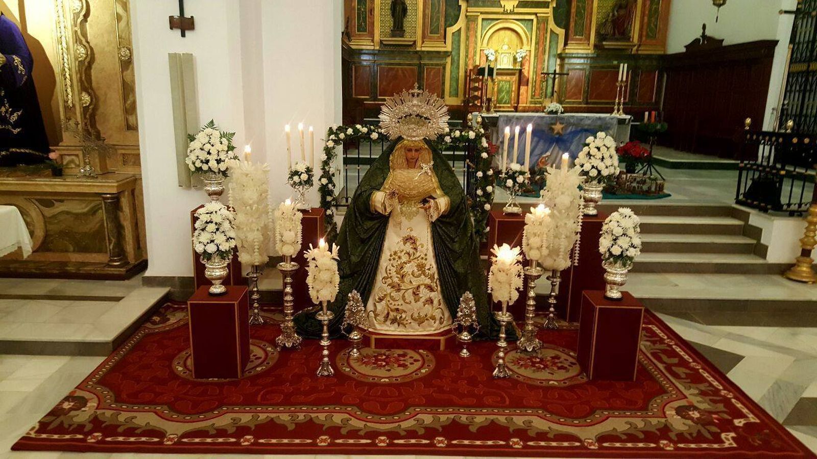 La Virgen de la Esperanza durante sus cultos.