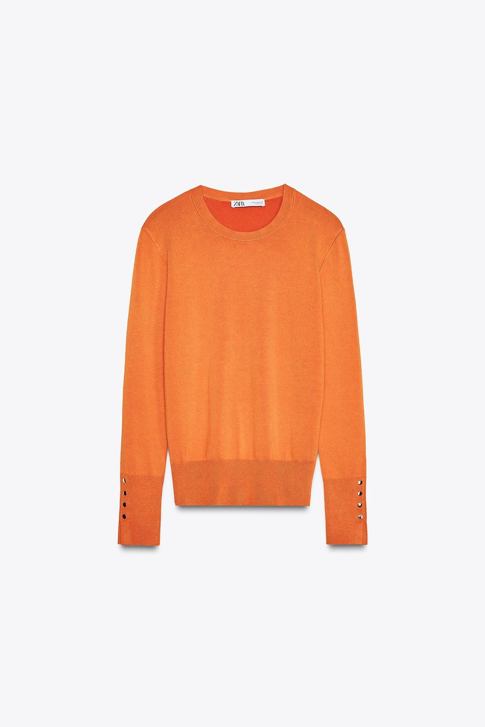 Jersey naranja de Zara.