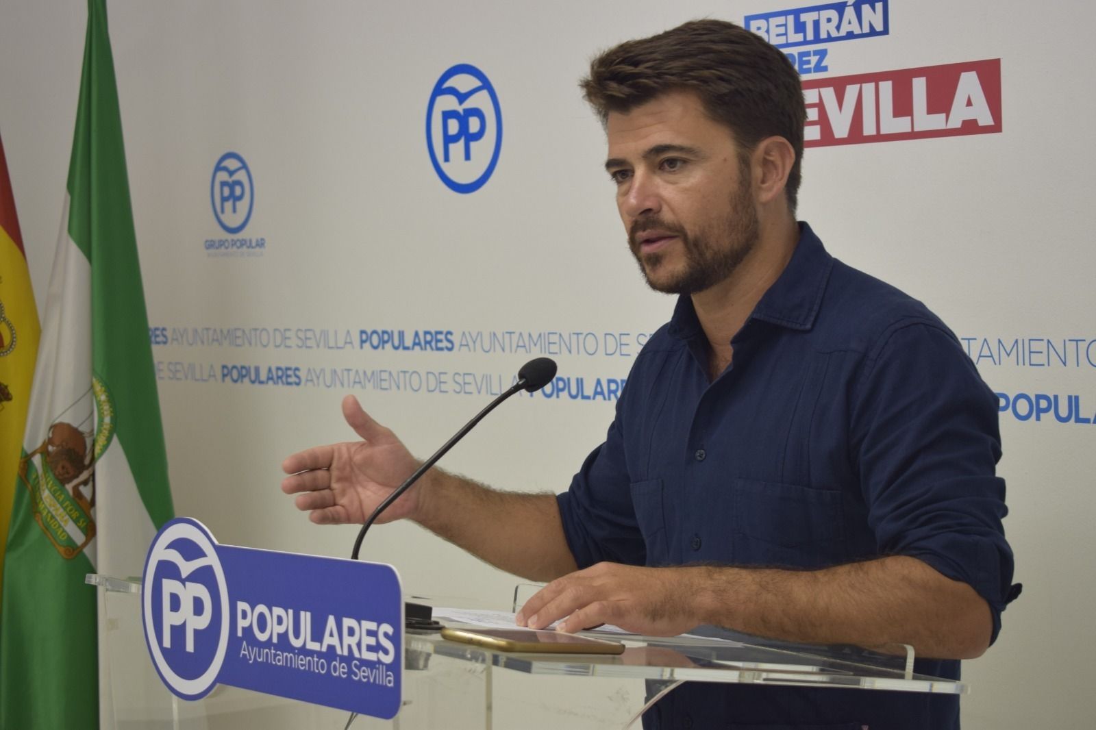 El portavoz del PP municipal Beltrán Pérez.