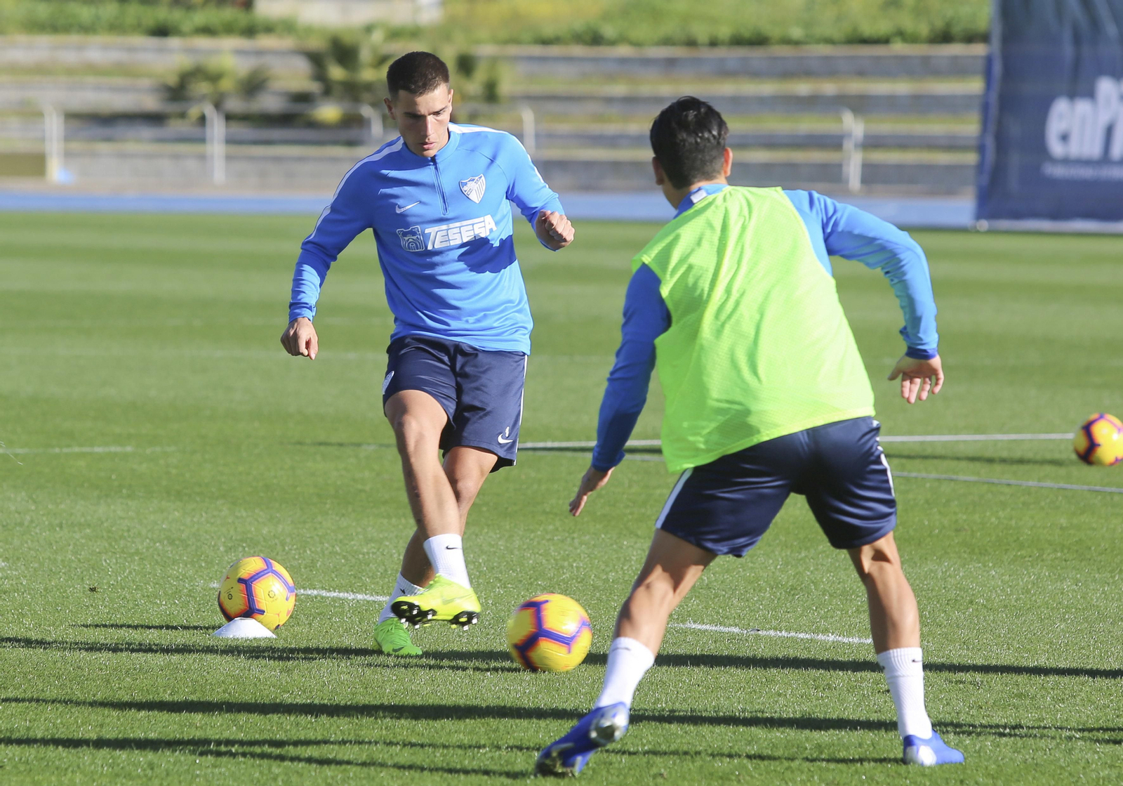 El primer entrenamiento del Málaga en 2019