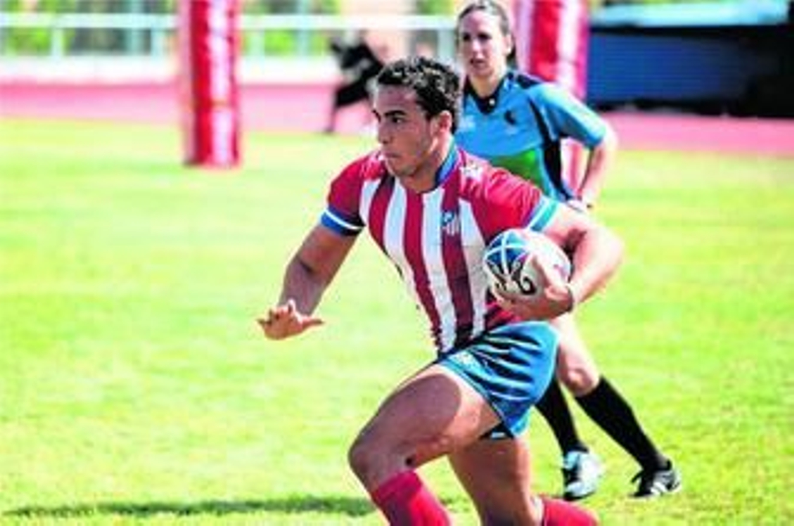Jacobo Martín con el Rugby Atlético, formado en el Marbella.