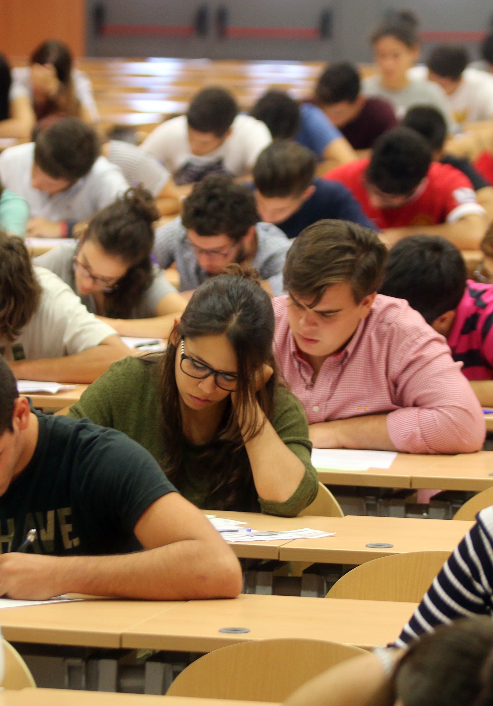 Estudiantes en una prueba de selectividad en Córdoba.