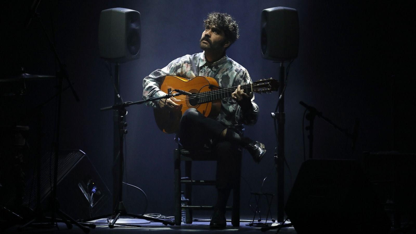 Joselito Acedo durante un instante de su concierto