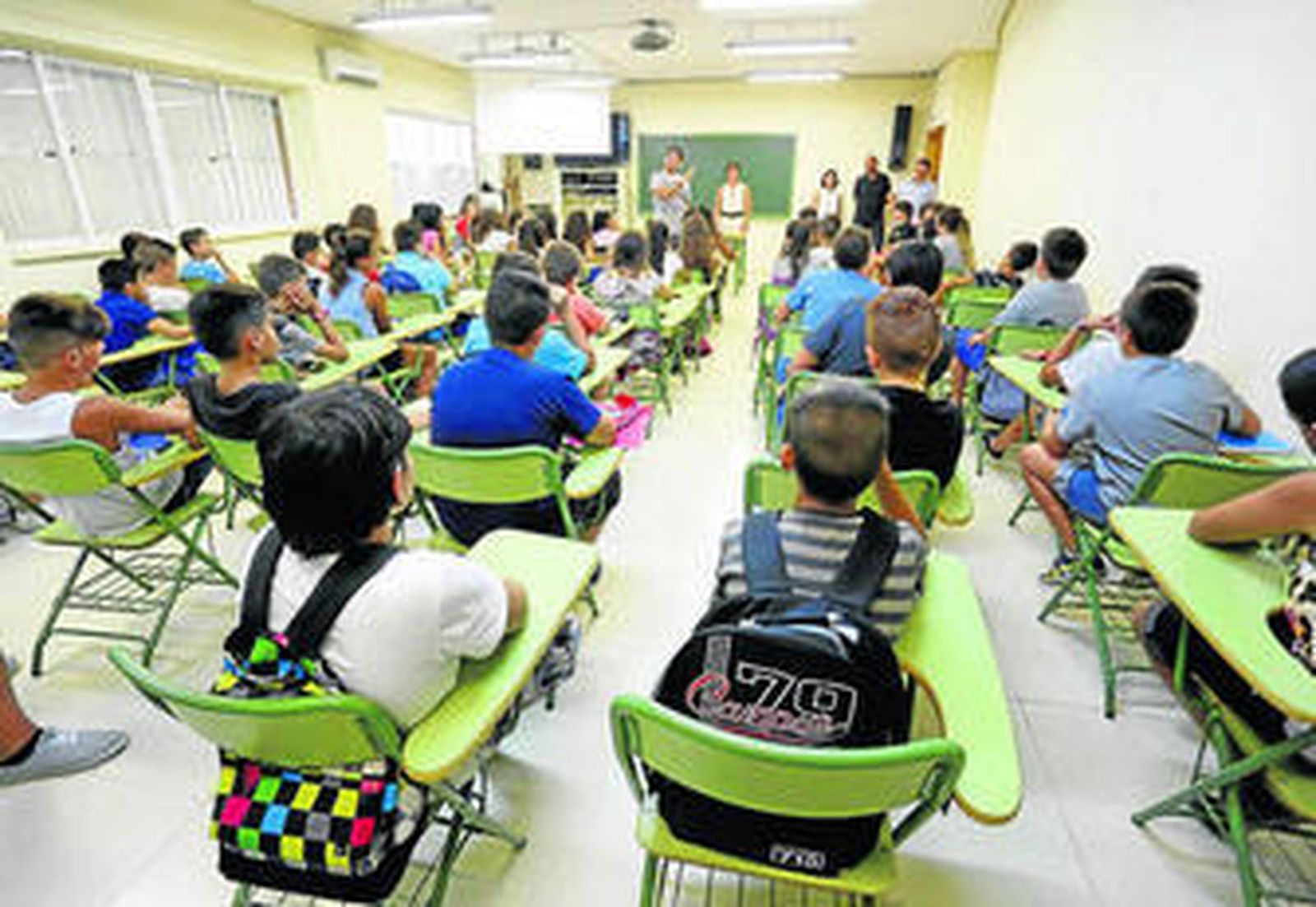 Alumnos de un instituto de la capital.