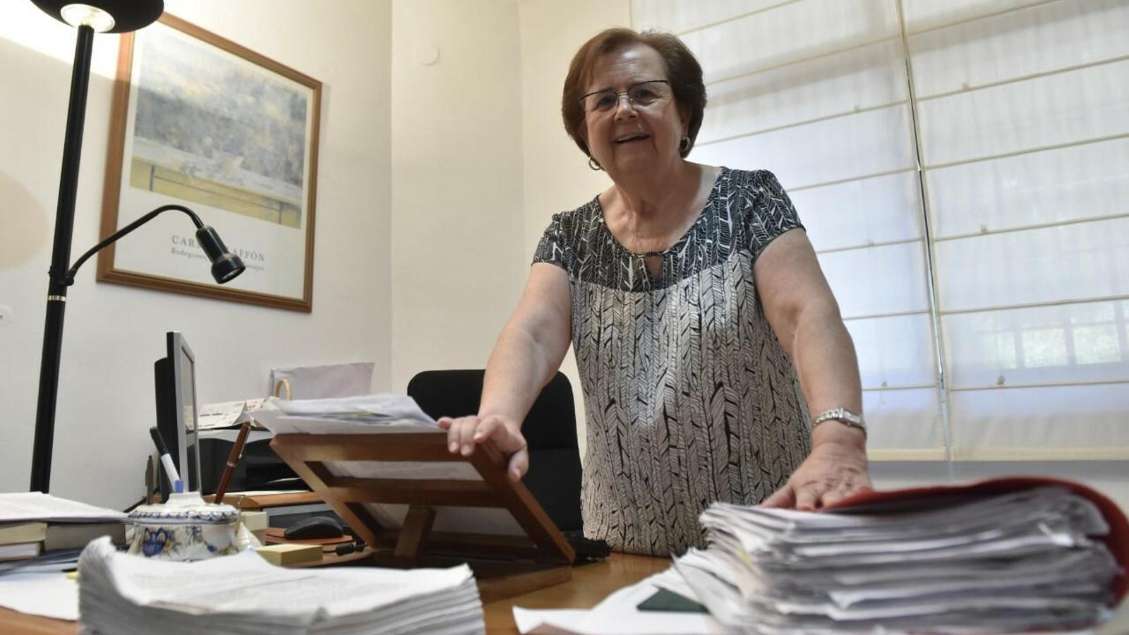 Aurora León, en su despacho.