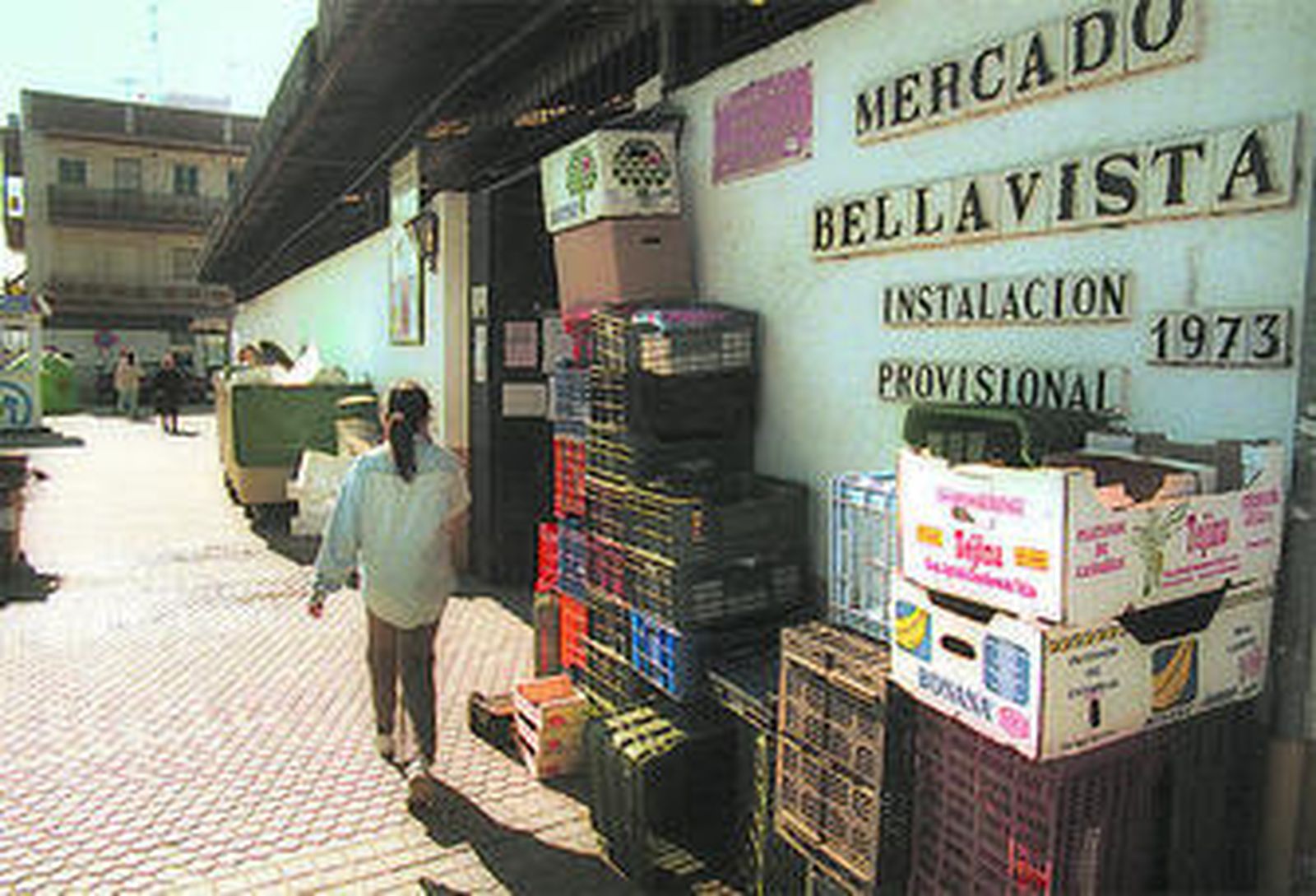 Sede provisional del mercado de Bellavista, en funcionamiento desde 1973.