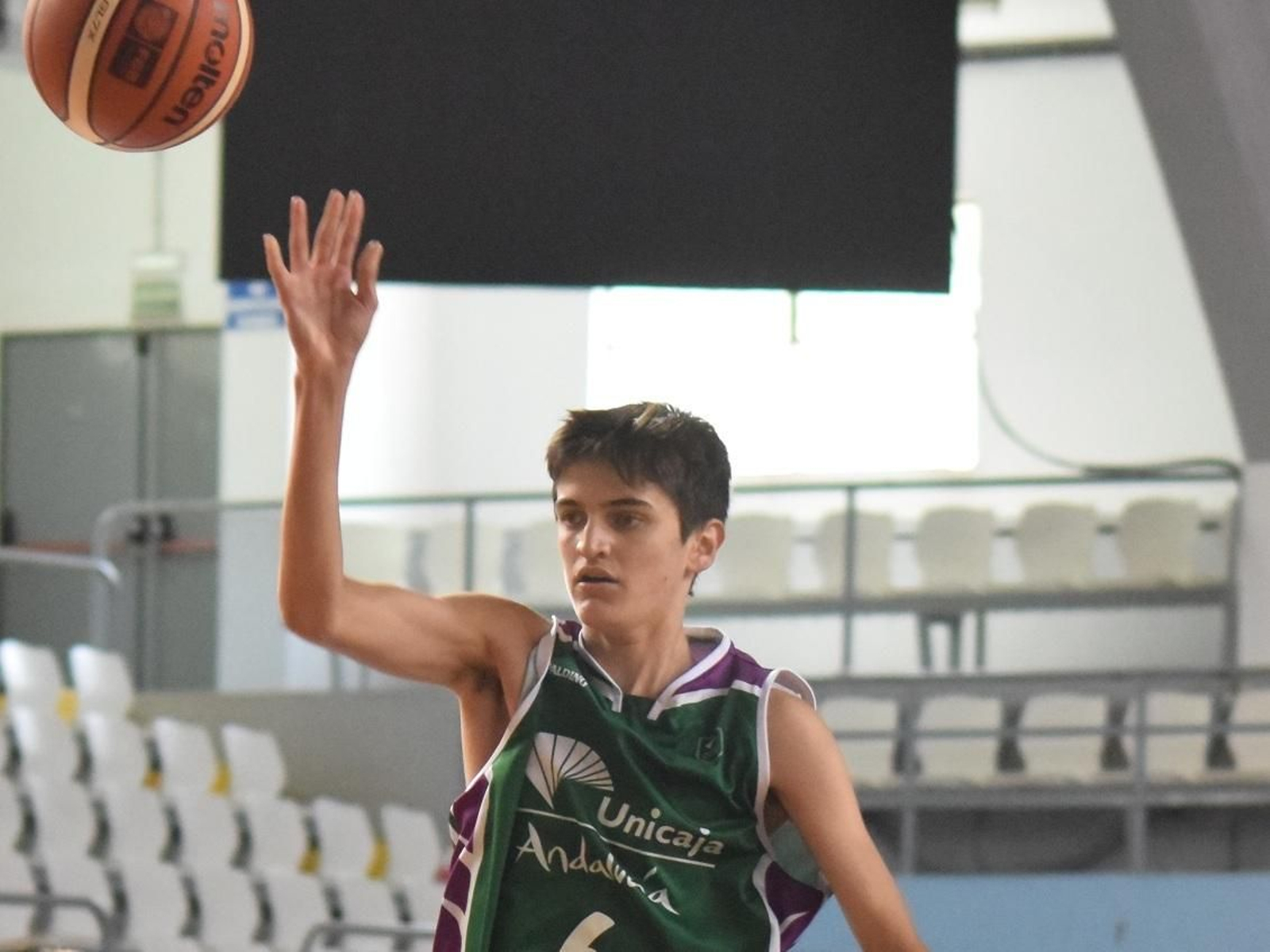 Rubén Vicente, durante un partido del Unicaja.