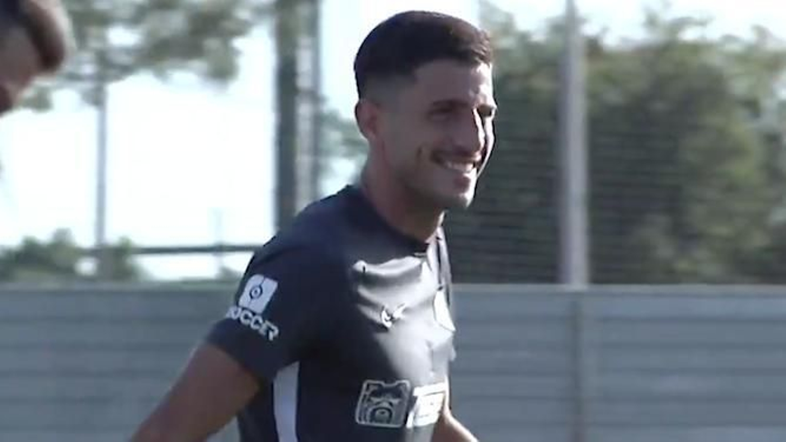 Pablo Chavarría, durante el entrenamiento.