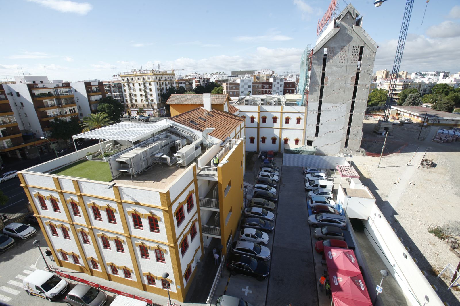 Obras en la "nueva" fábrica de Cruzcampo