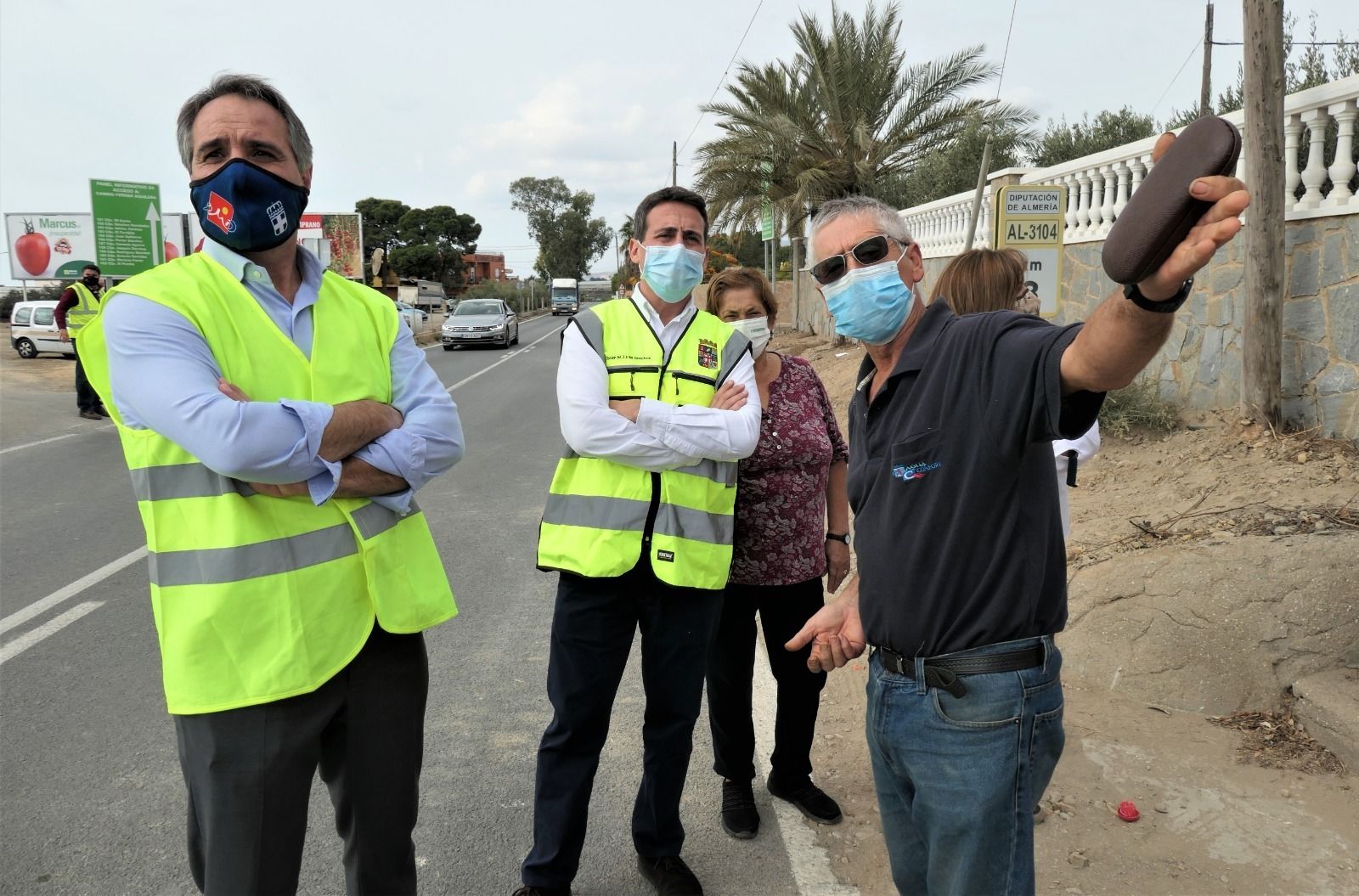 Oscar Liria y Juanjo Segura, en la visita de inspección a las obras realizada