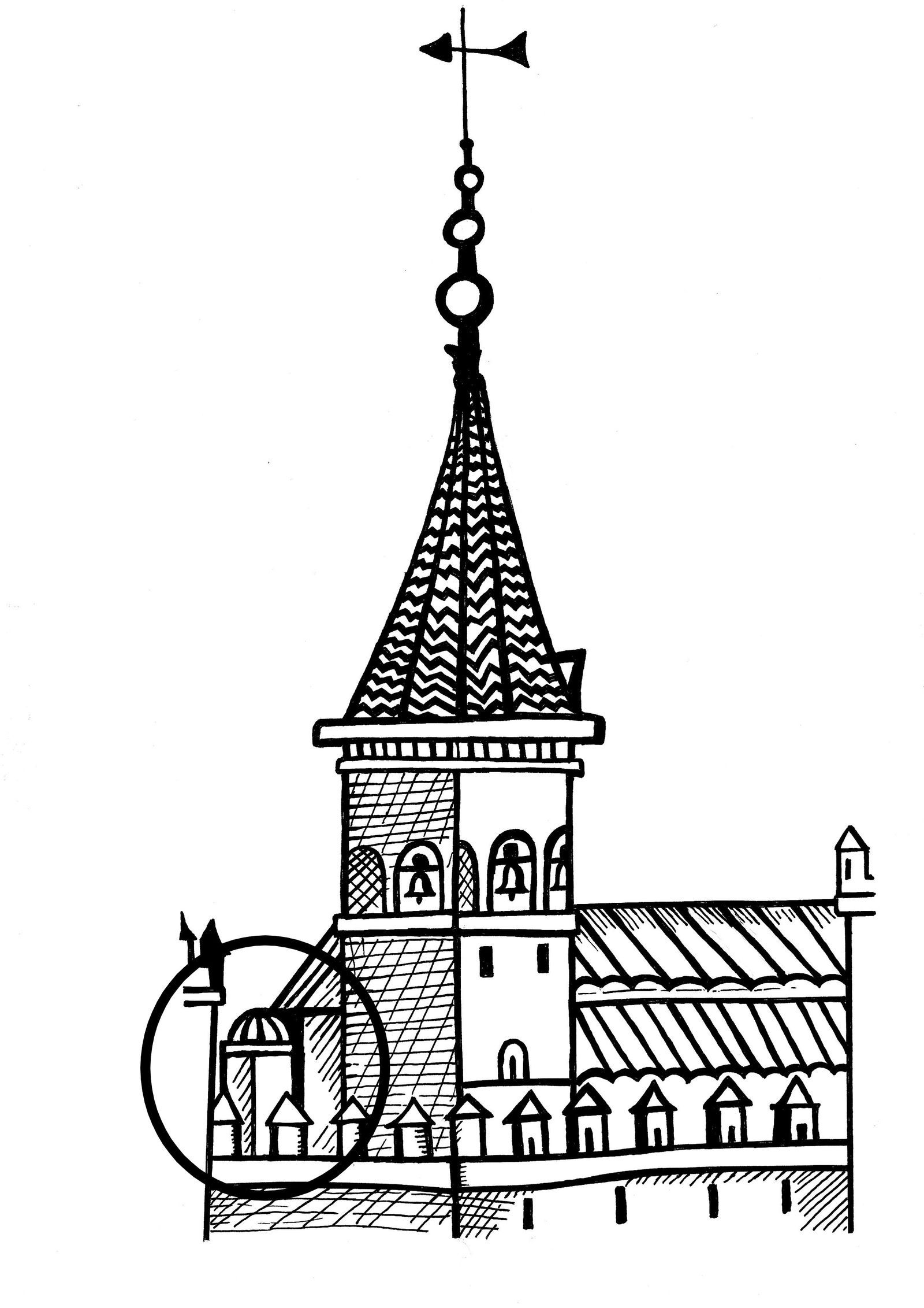 Detalle del dibujo de 1513