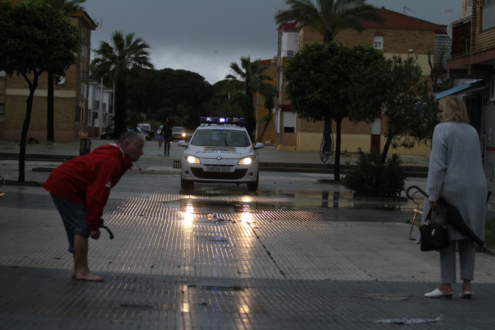 Imágenes de las consecuencias de las lluvias en Punta Umbría