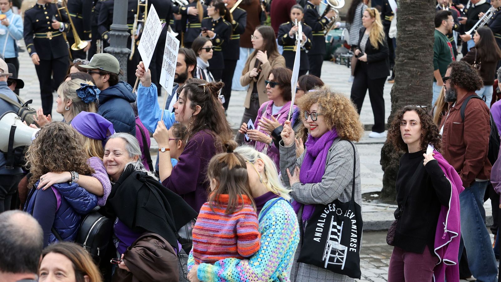 Imágenes de la manifestación en Jerez por el Día Internacional de las Mujeres
