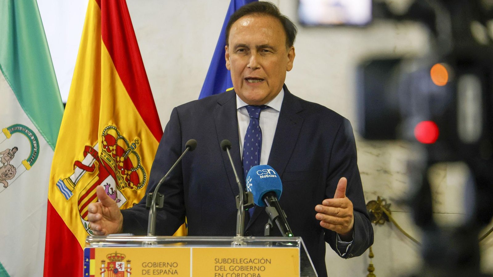 El consejero de Universidad, José Carlos Gómez Villamandos, en su intervención El consejero de Universidad, José Carlos Gómez Villamandos, en su intervención