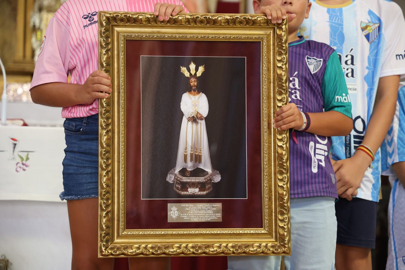 Las fotos del Málaga CF en su visita al Cautivo