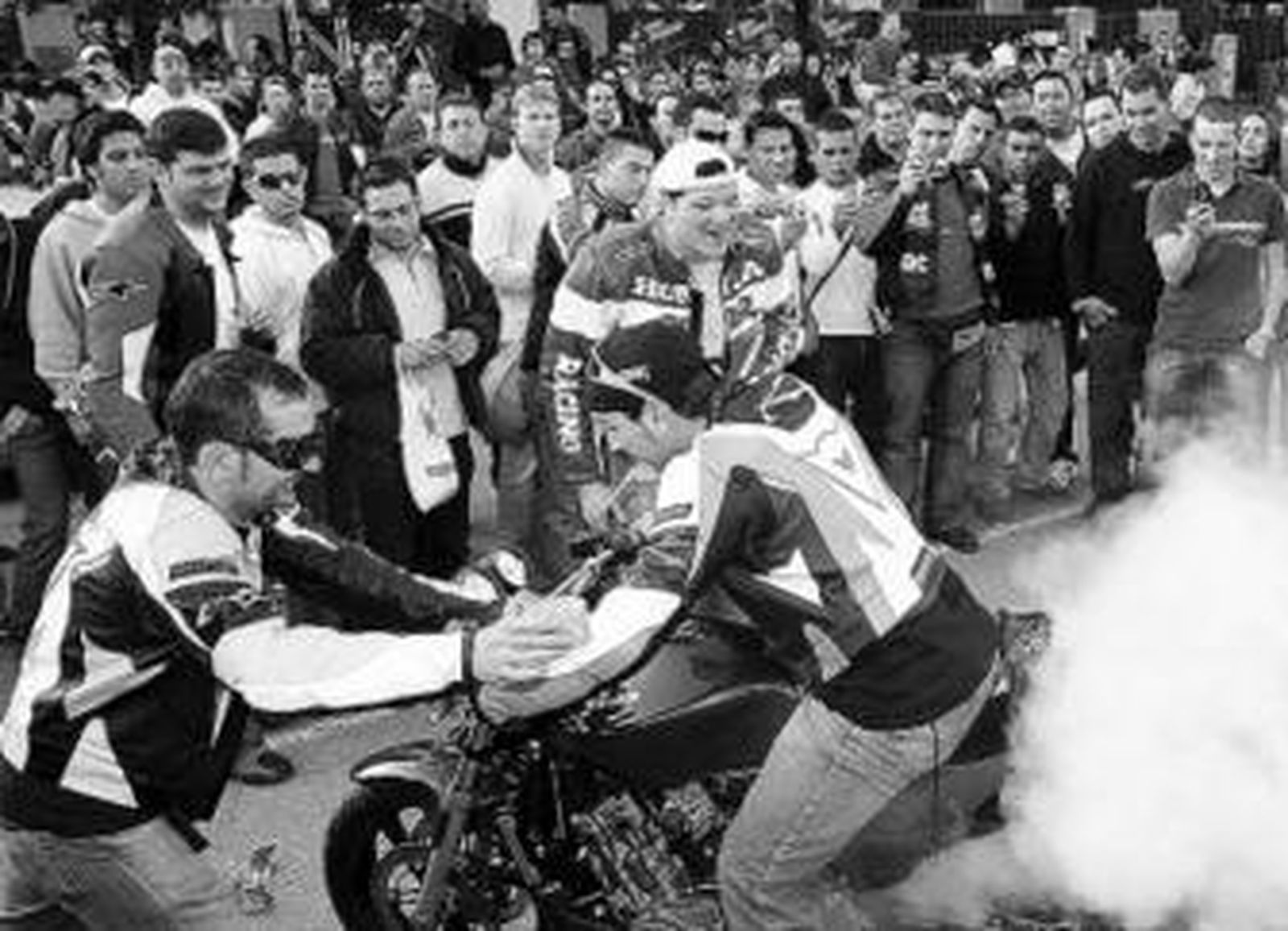 Moteros en el centro de Jerez en una imagen de hace varios años.