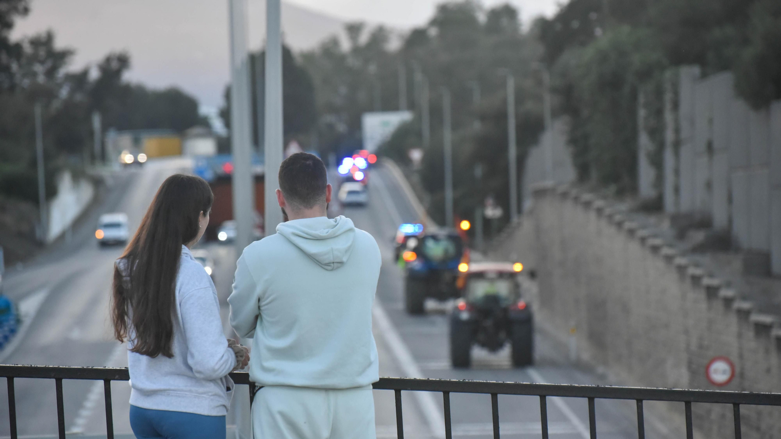La tractorada del sector primario en Algeciras, en imágenes