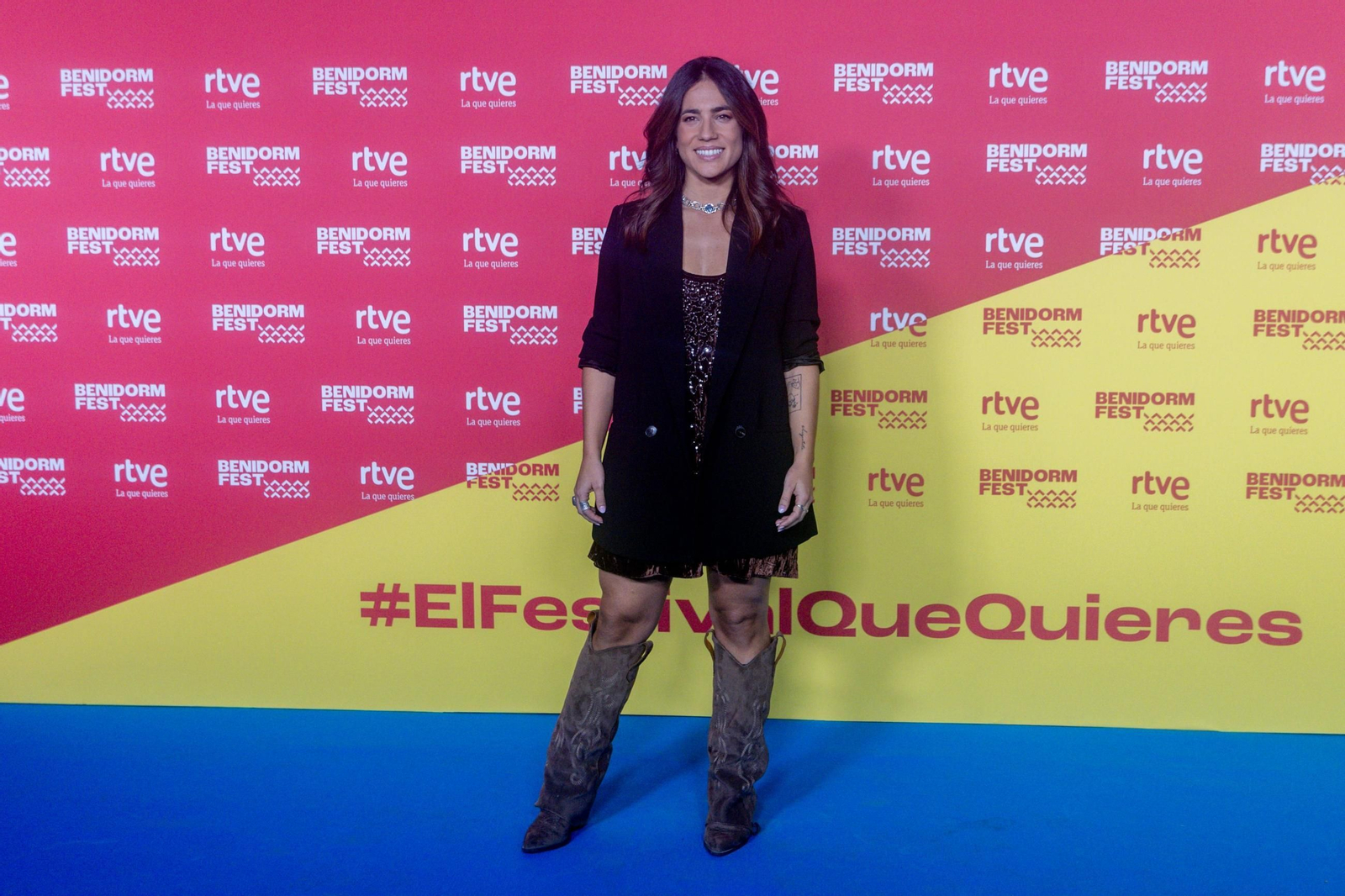 La cantante gaditana Julia Medina este jueves en la presentación del Benidorm Fest 2026