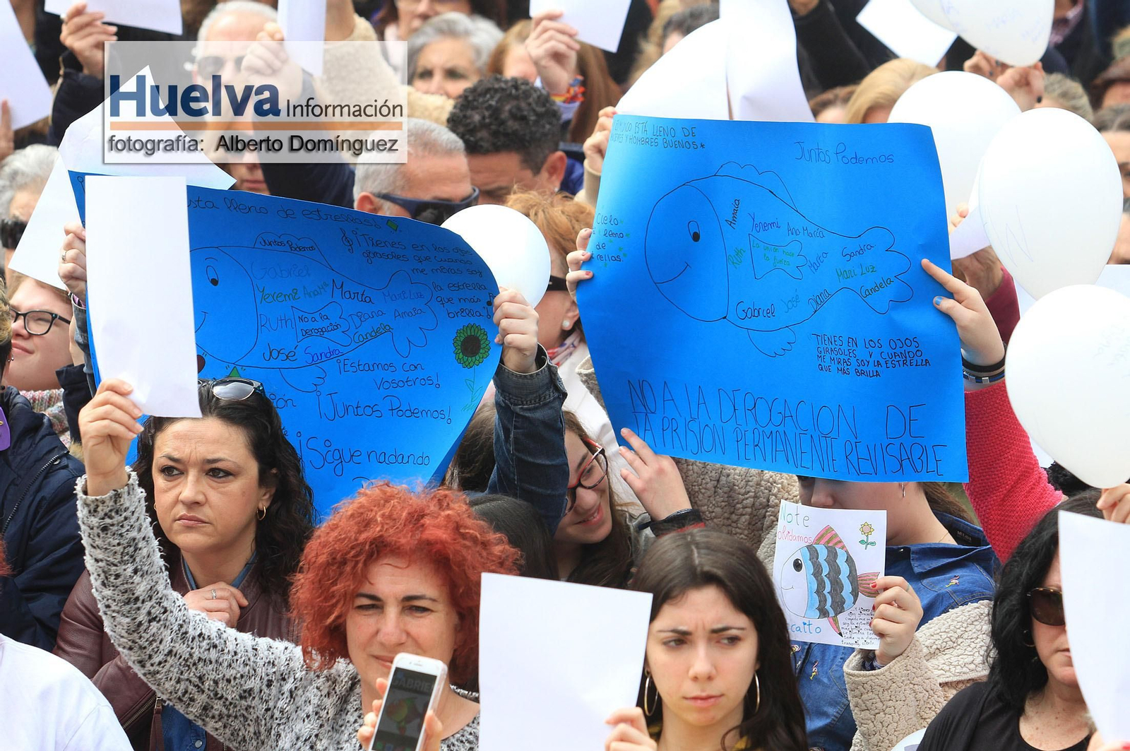 Imágenes de la manifestación contra la derogación de la prisión permanente revisable celebrada en Huelva