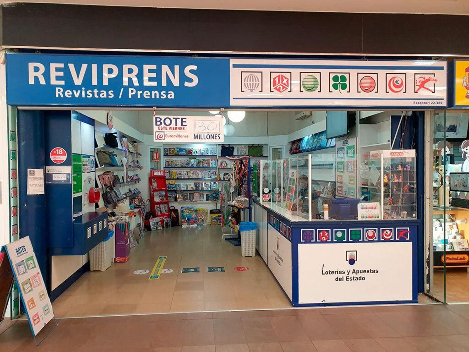 El despacho de loterías del Carrefour de Algeciras.