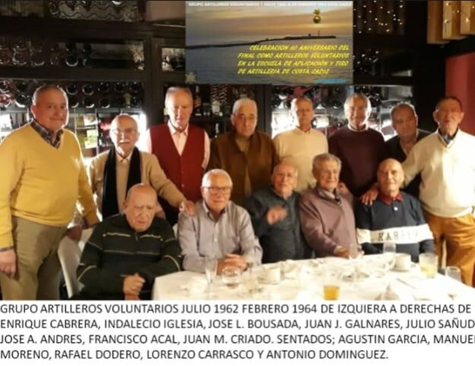 Enrique Cabrera, Indalecio Iglesia, José Luis Bousada, Juan Galnares, Julio Sañudo, José Andrés, Francisco Acal, Juan Manuel Criado, Agustin García, Manuel Moreno, Rafael Dodero, Lorenzo Carrasco y Antonio Domínguez.