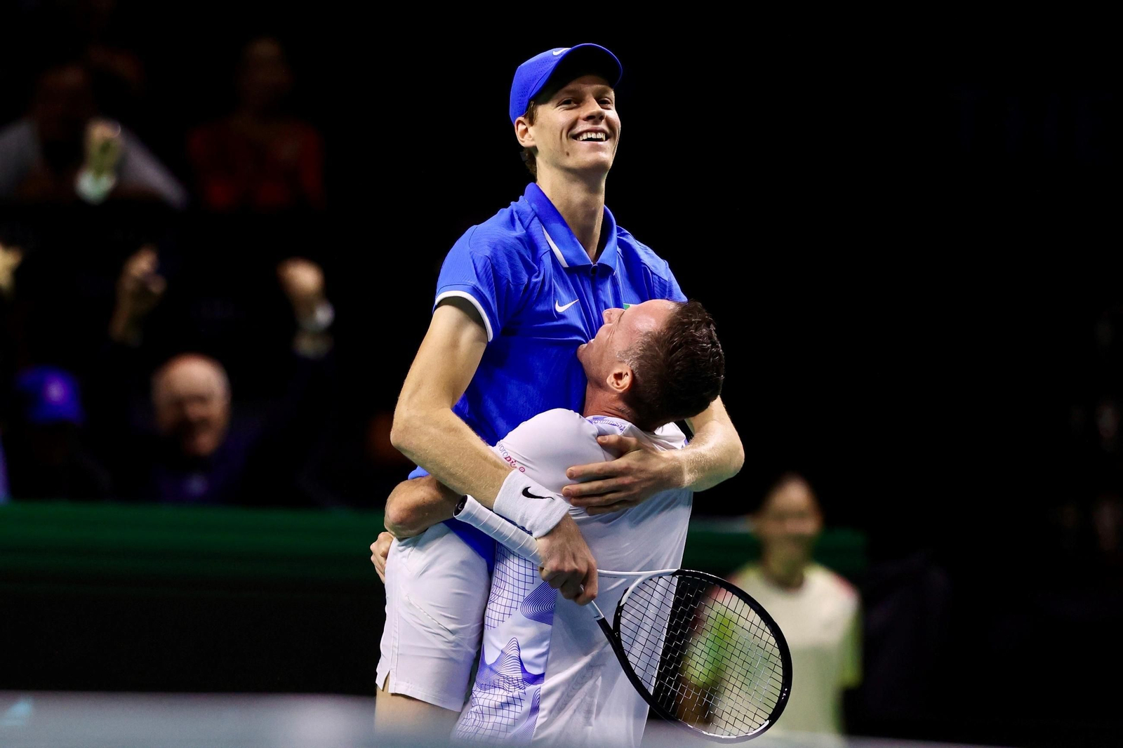 La celebración de Italia de la Copa Davis en Málaga, en fotos