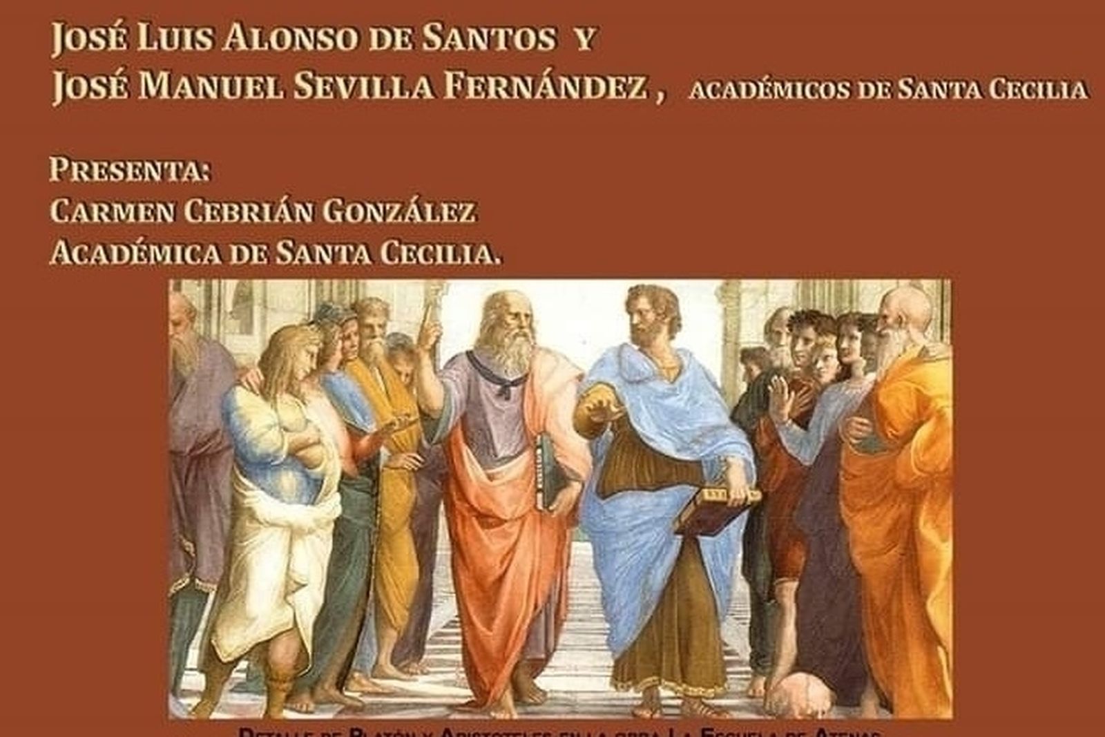 Cartel anunciador de la conferencia.