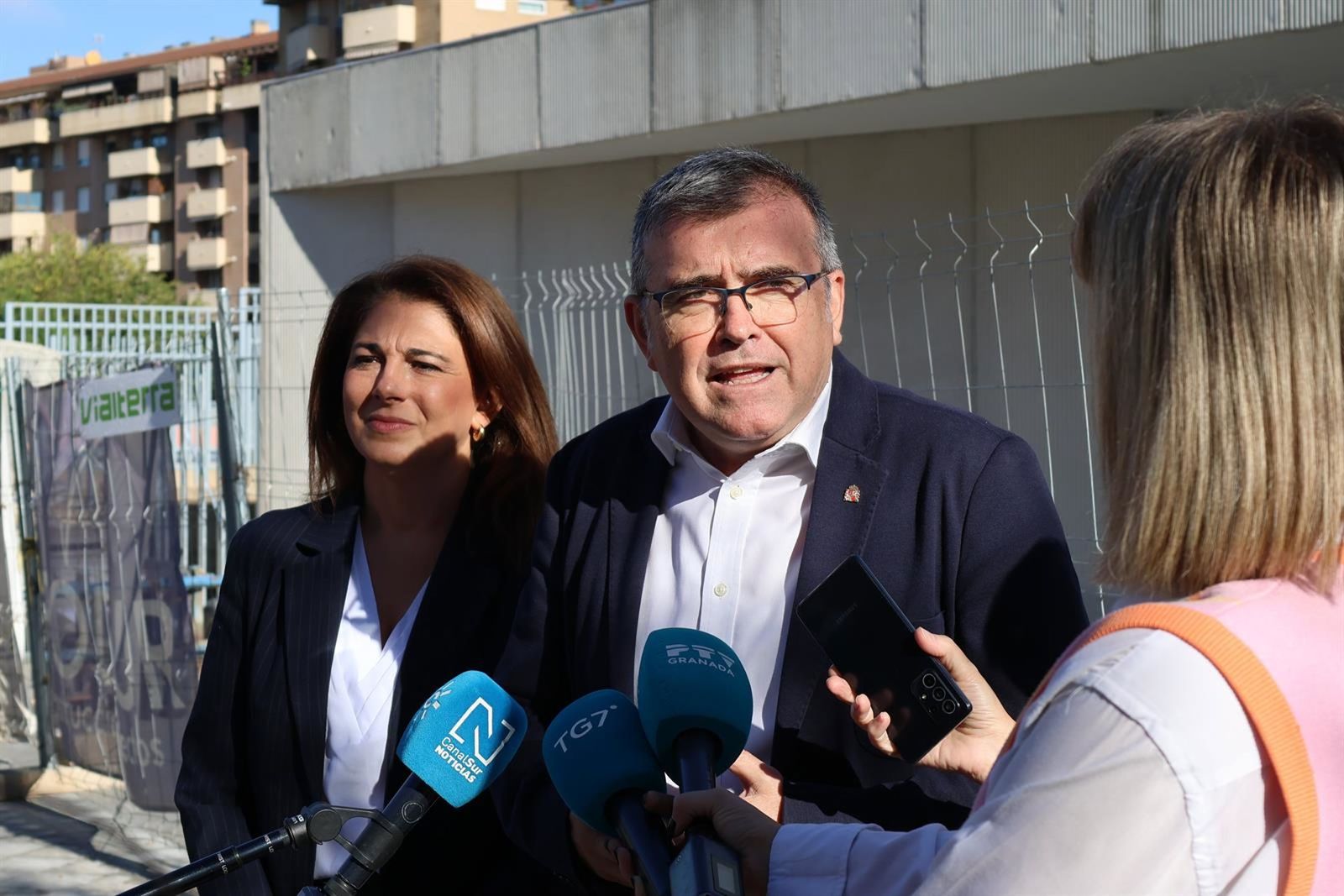 El subdelegado del Gobierno en Granada, José Antonio Montilla, en una atención a medios