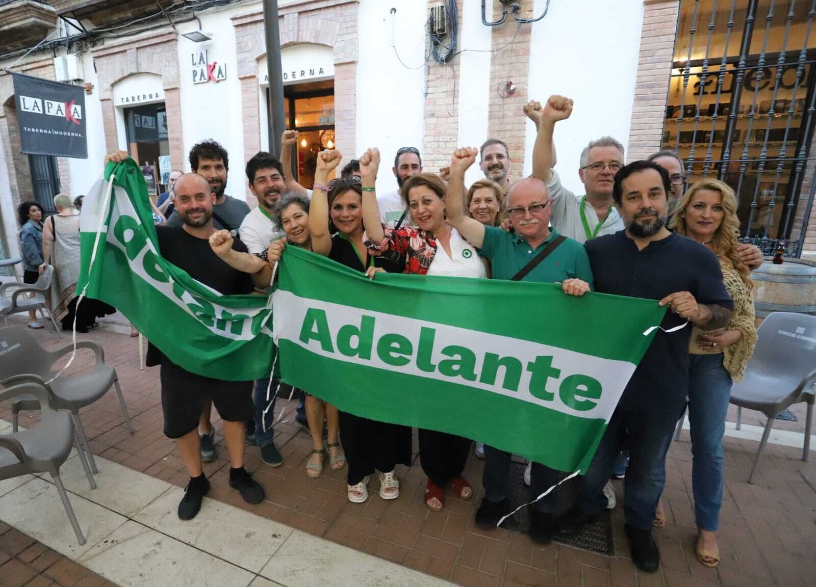 Integrantes de la candidatura de Adelante Andalucía.