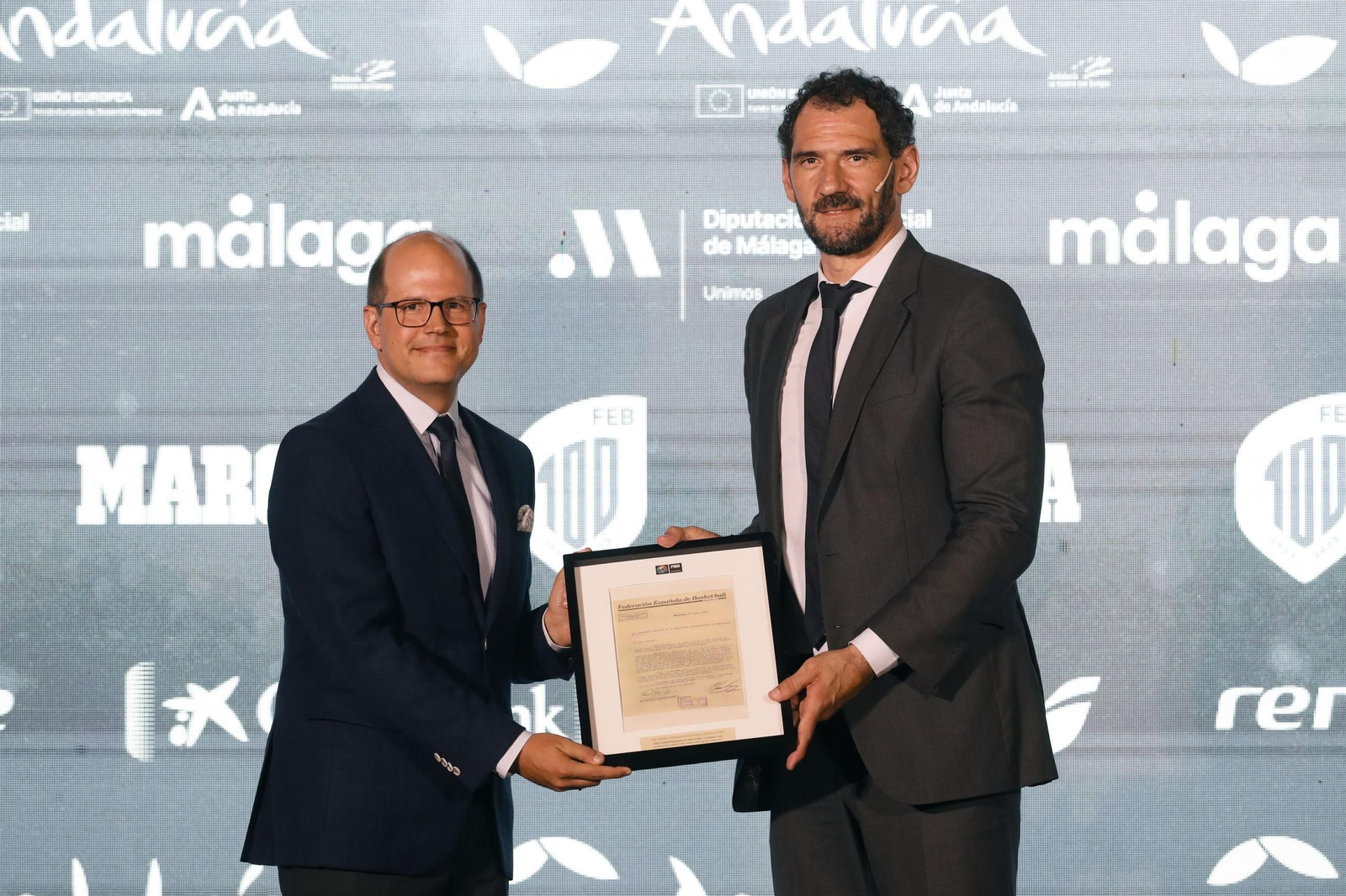 Zagklis, con Garbajosa, en Málaga. Zagklis, con Garbajosa, en Málaga.