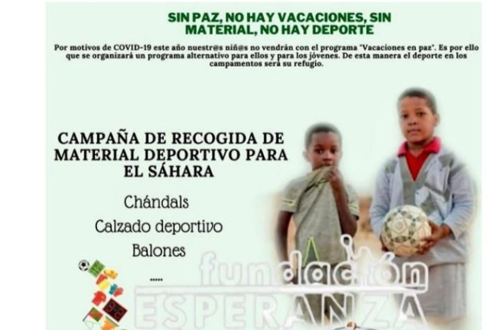 Cartel de la campaña puesta en marcha por la Fundación Esperanza.