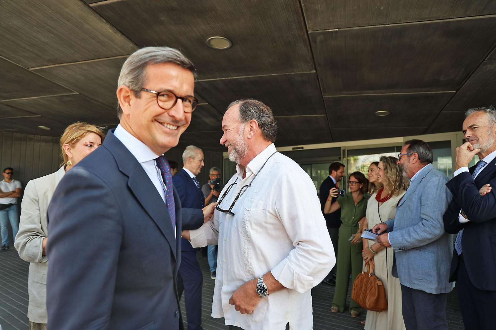 Imágenes de la presentación de la memoria anual de la Asociación de Industrias Químicas, Básicas y Energéticas de Huelva (Aiqbe)