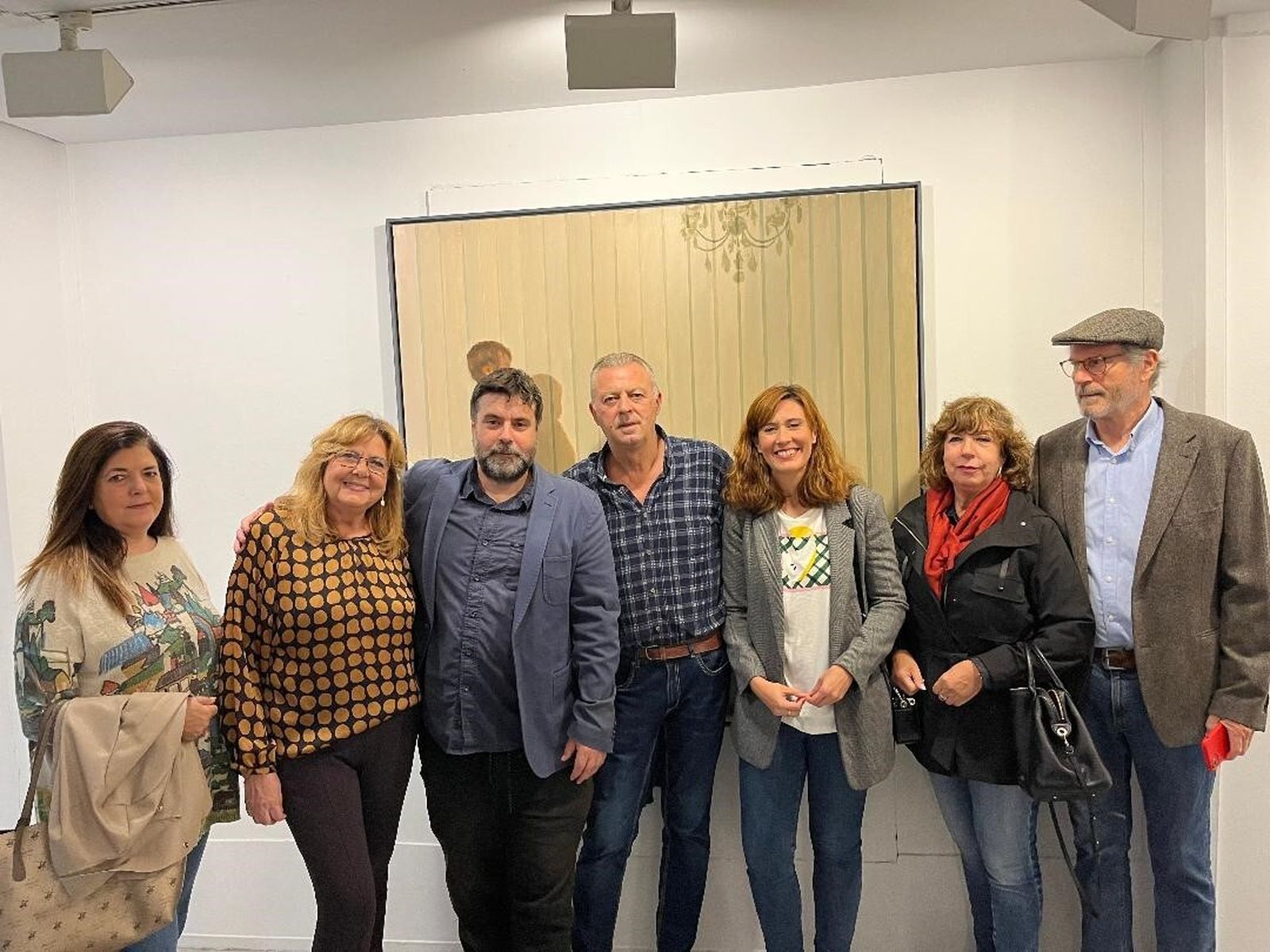 Gloria Nieto, Reme Baena, el pintor Pepe Baena, Jesús Nieto, Remedios Galeote, Gloria Nieto y Pepe Baena.