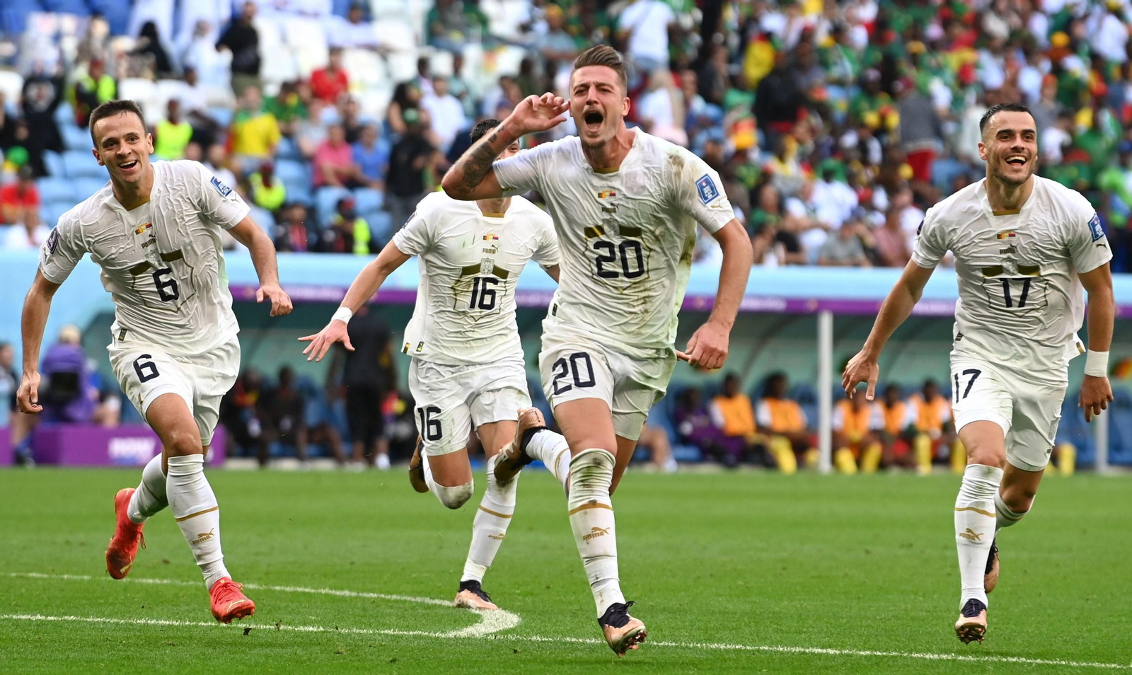 Las imágenes del Camerún - Serbia