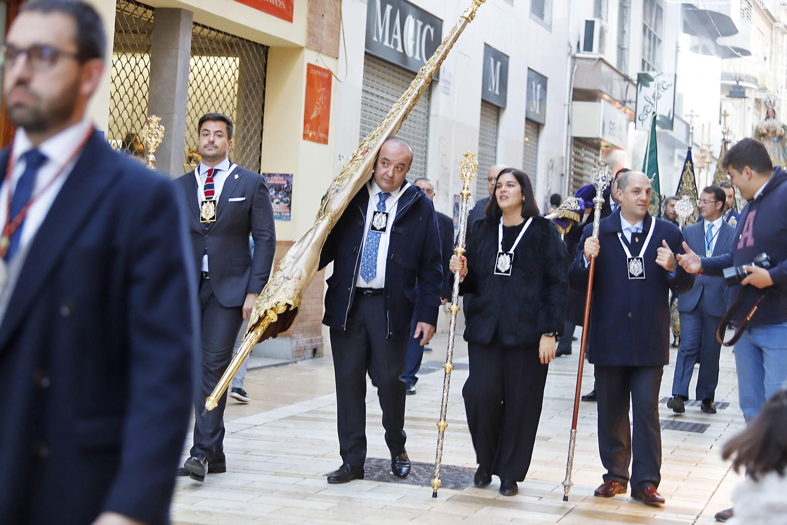 Imágenes de la procesión de la Purísima Concepción por las calles del el centro