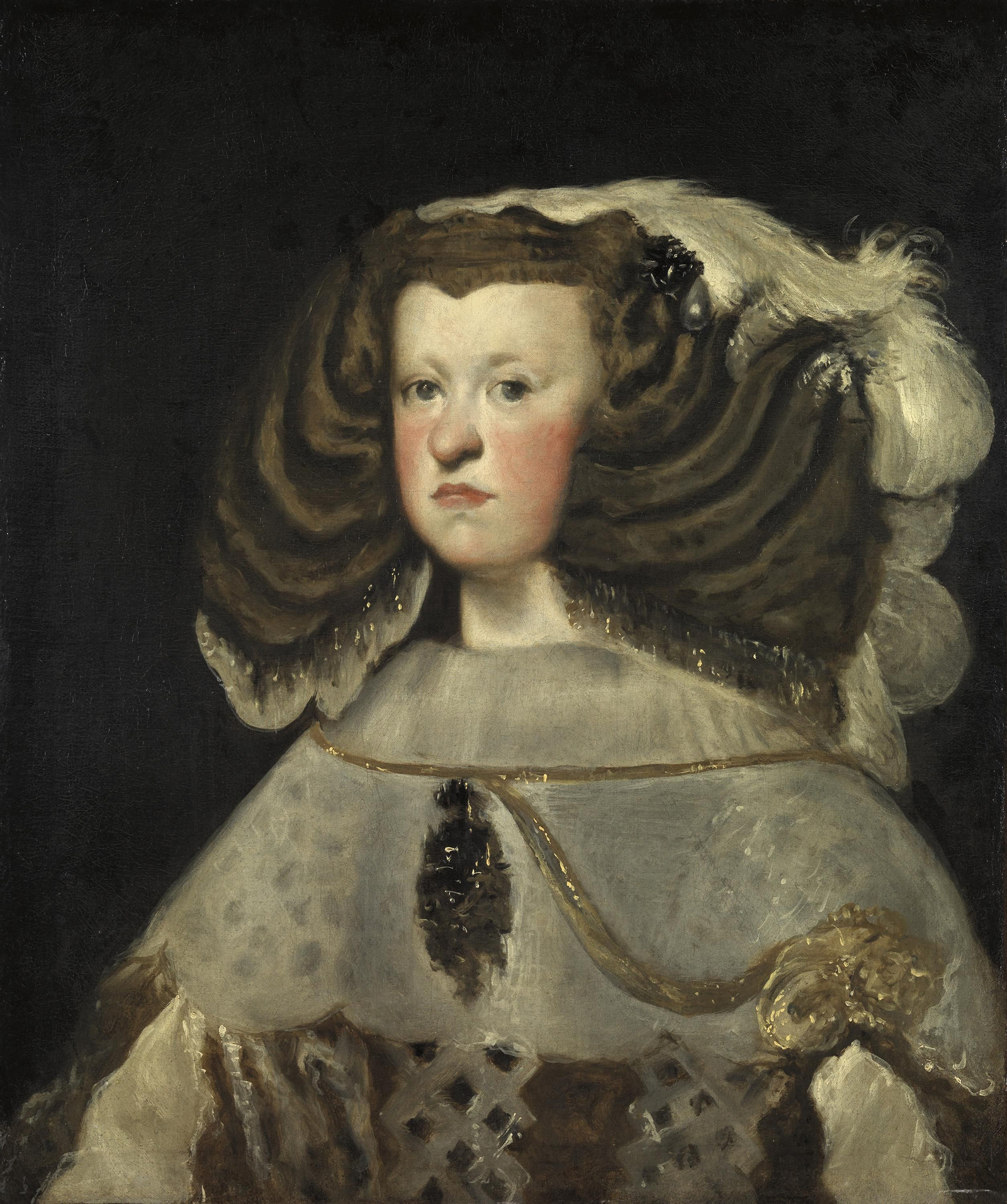 Retrato de Velázquez de doña Mariana de Austria, reina de España, en el Museo Thyssen-Bornemisza.