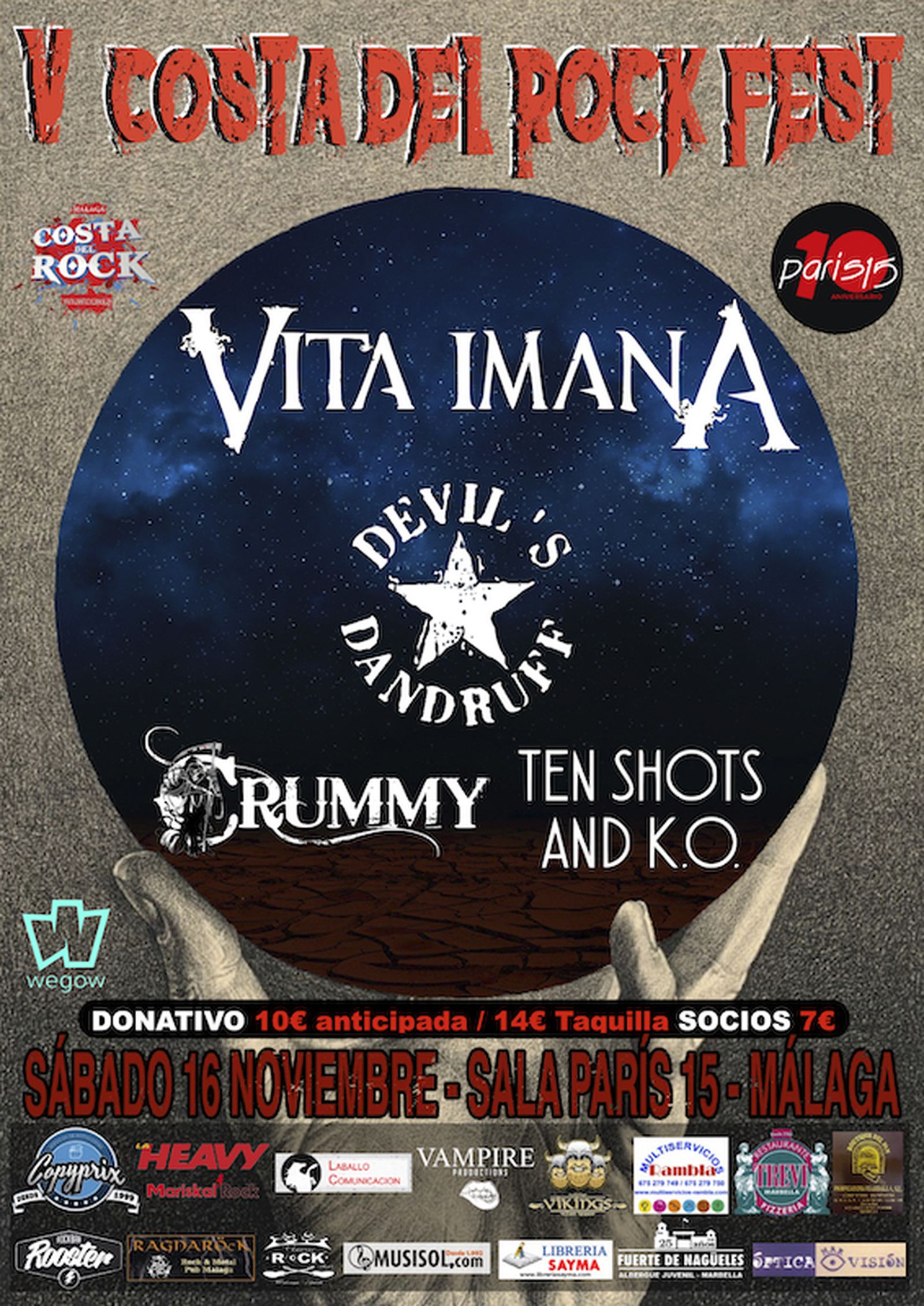 Cartel de Costa del Rock Fest.