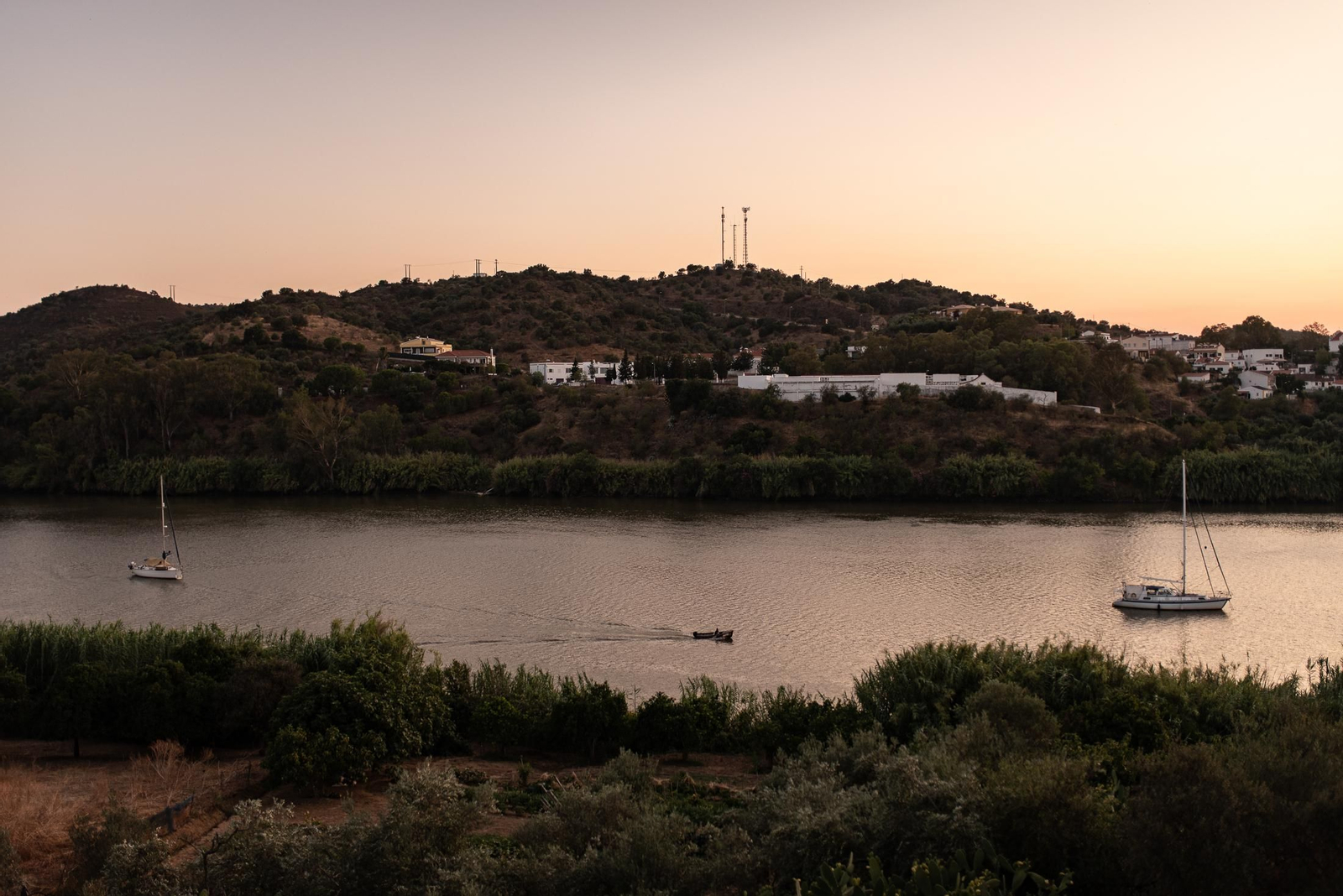 Una puesta de sol desde Sanlúcar de Guadiana