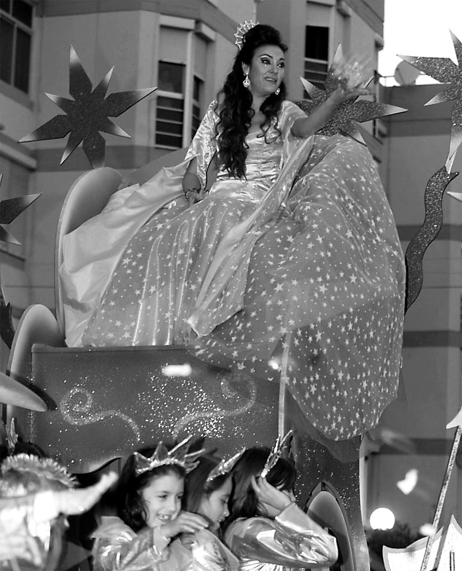 Cabalgata de la Ilusión de 2007: la Estrella de Oriente, encarnada por la empresaria María José Martínez