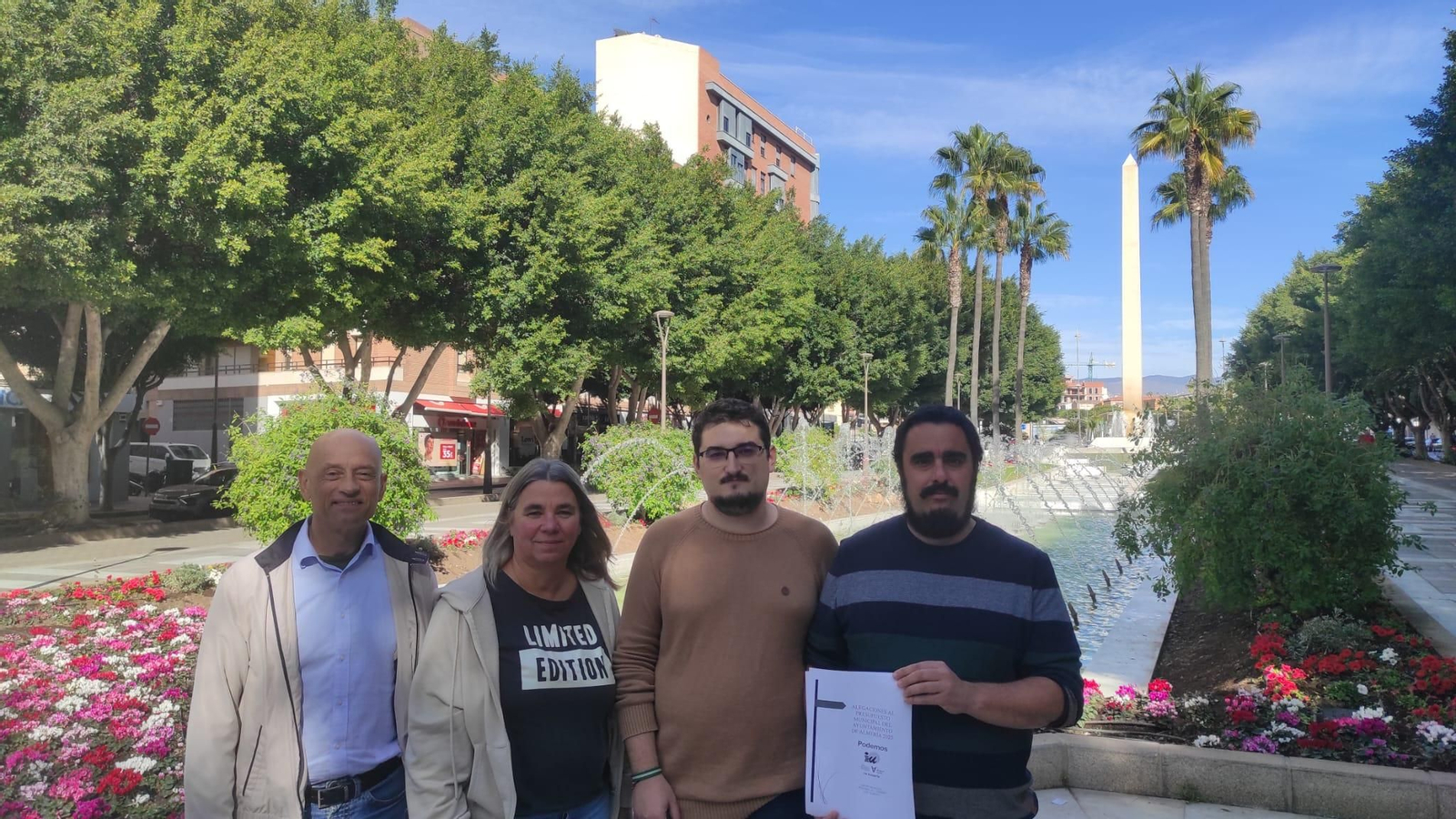 Los representantes Podemos-IU-Verdes en la Rambla