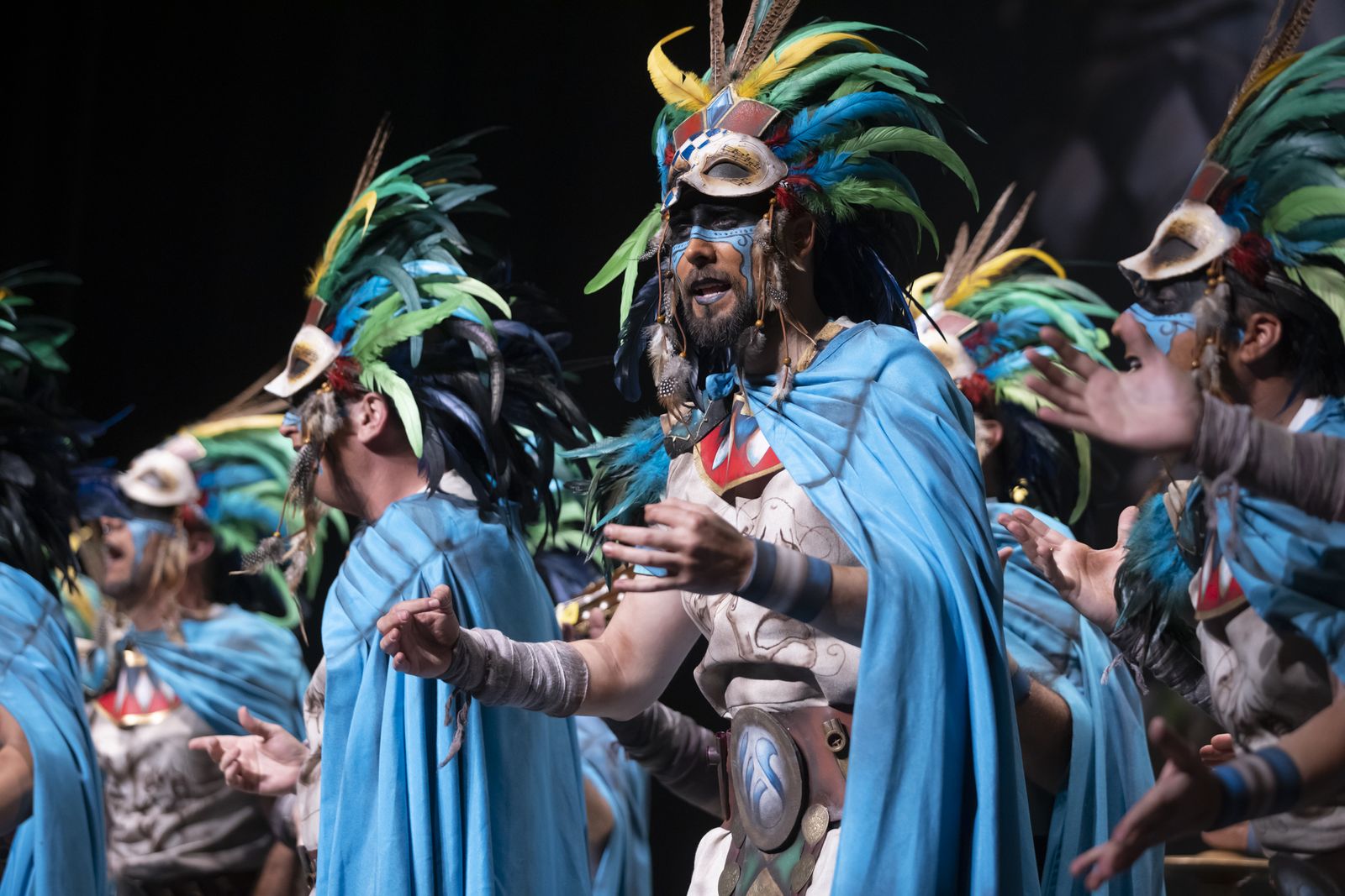 Imágenes de la actuación de la comparsa de Bollullos "El sacrificio" en el Carnaval Colombino