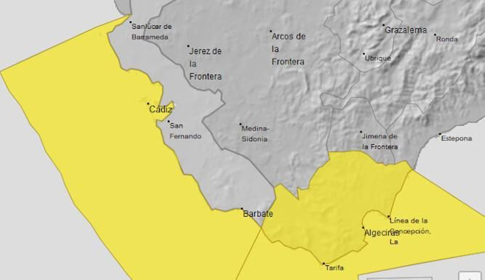 Avisos activos este jueves en la provincia.